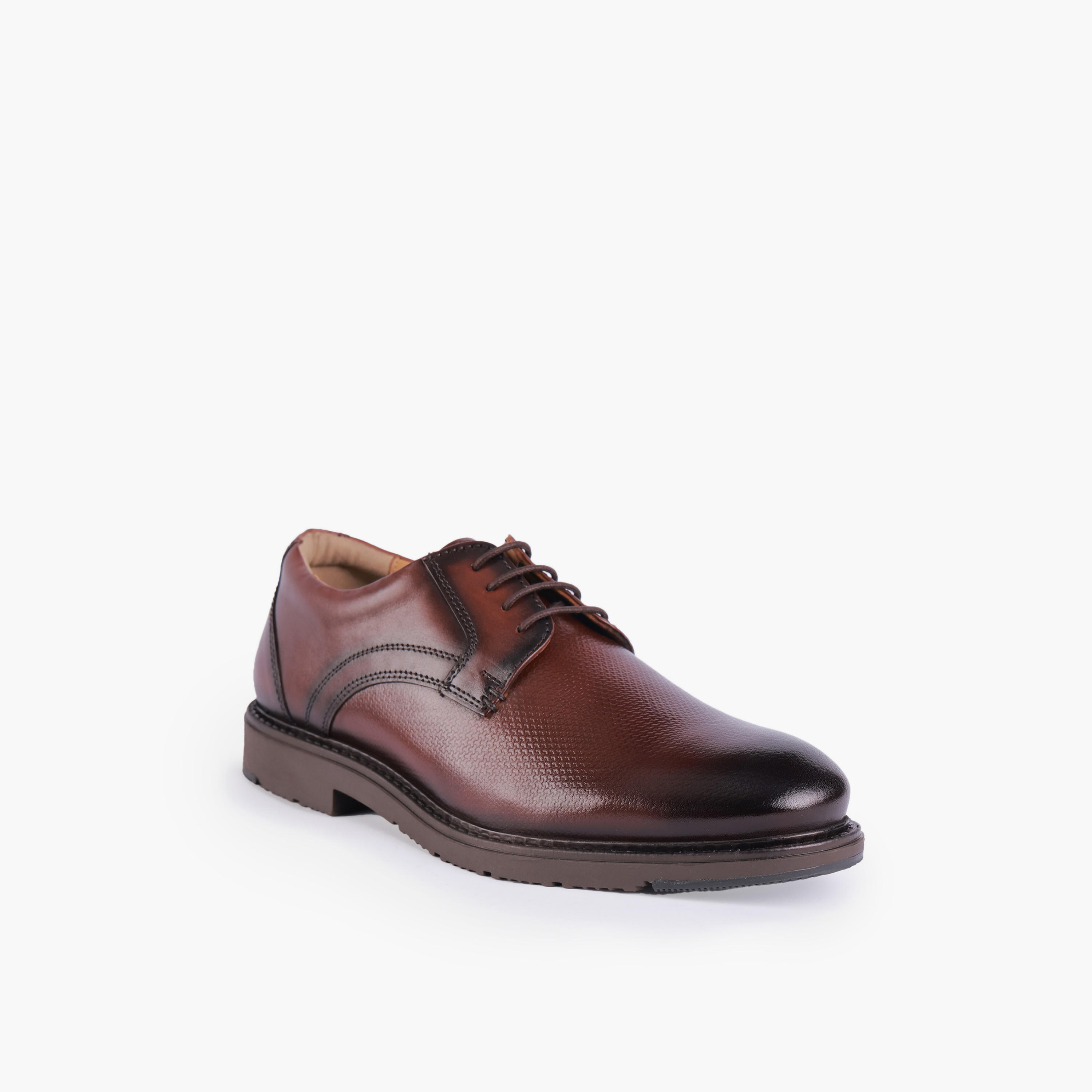 Duchini Men Genuine Leather Lace-Up Derby Shoes-men-shoes-formalshoes-image-2