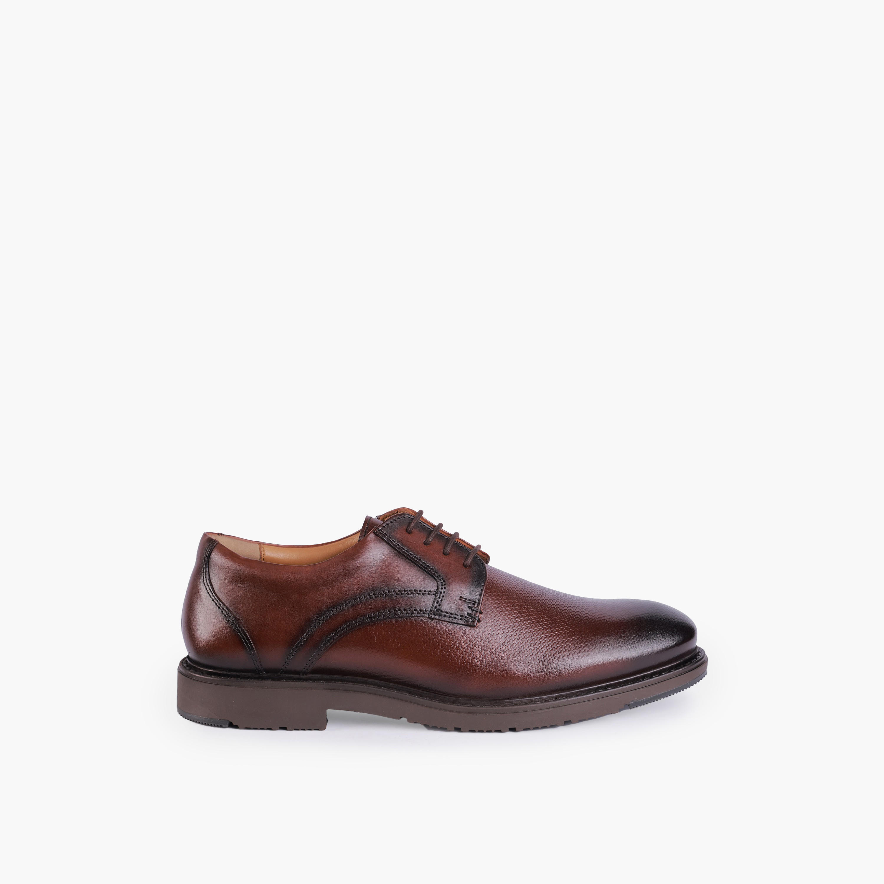 Duchini Men Genuine Leather Lace-Up Derby Shoes-men-shoes-formalshoes-image-3
