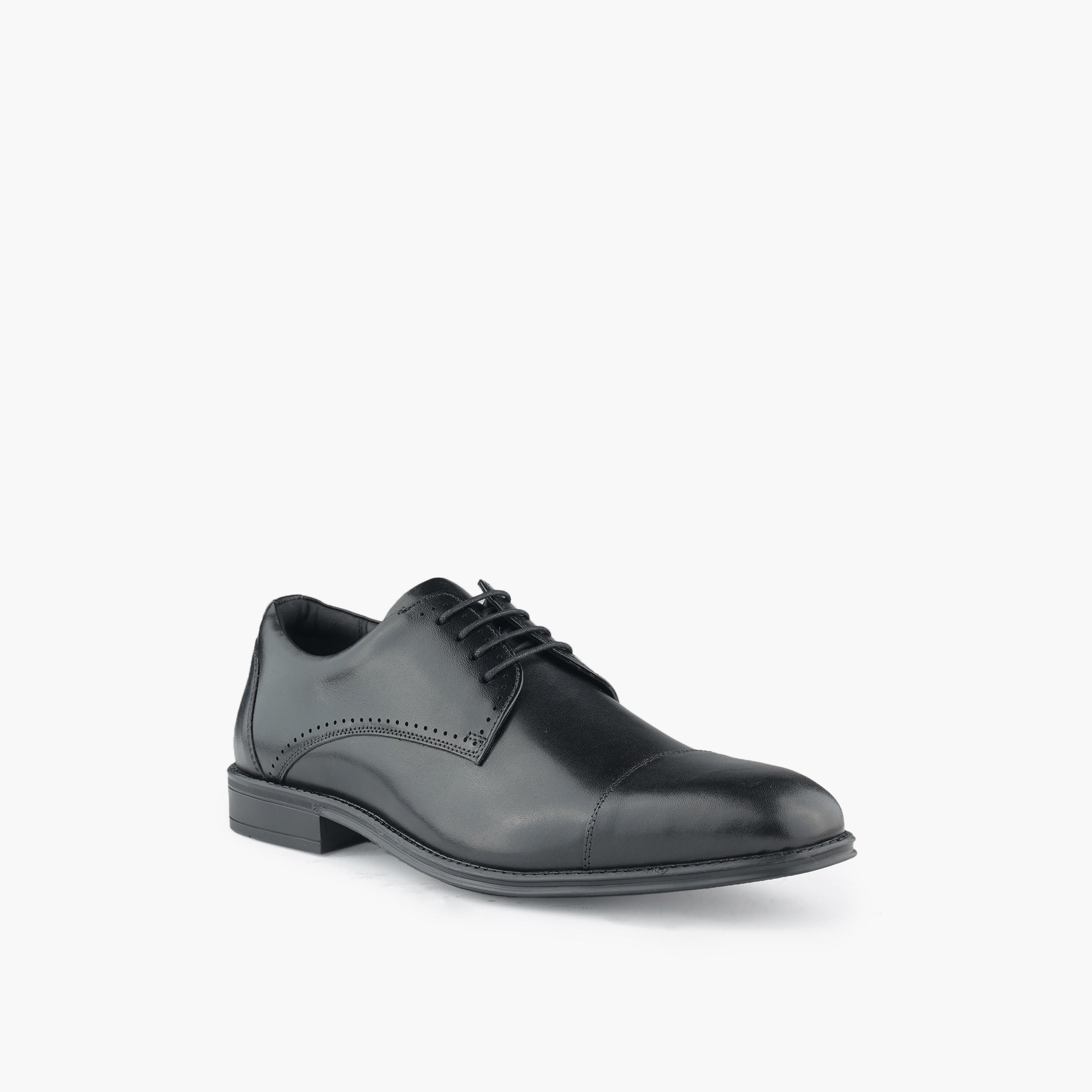 Duchini Men Genuine Leather Lace-Up Derby Shoes-men-shoes-formalshoes-image-2