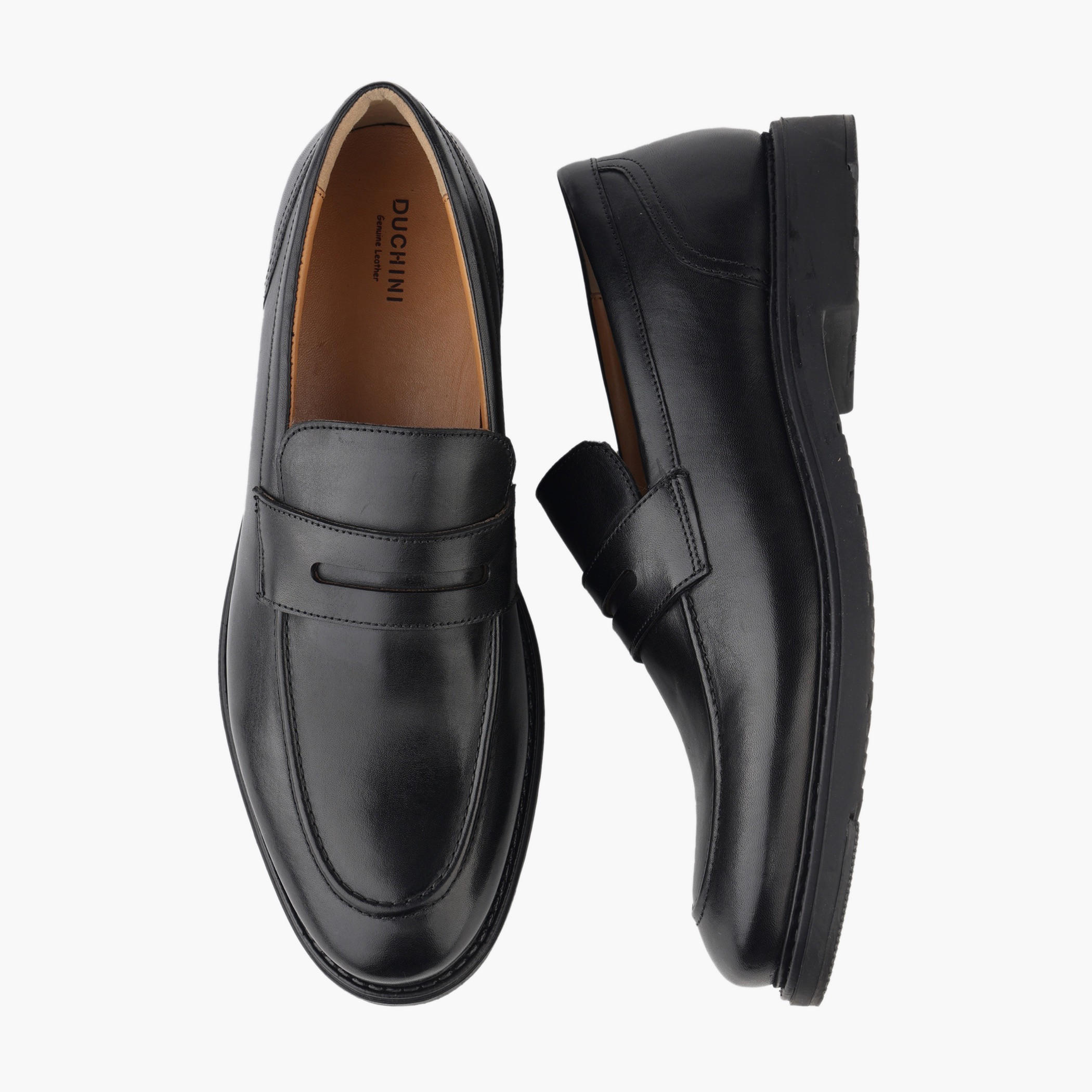 Duchini Men Genuine Leather Slip-On Loafers-men-shoes-loafersandmoccasins-image-1