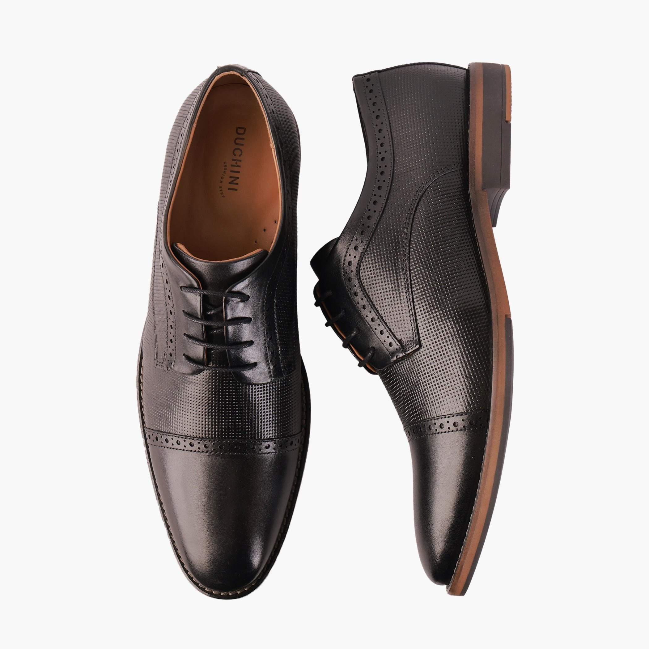 Duchini Men Genuine Leather Lace-Up Derby Shoes-men-shoes-formalshoes-image-1
