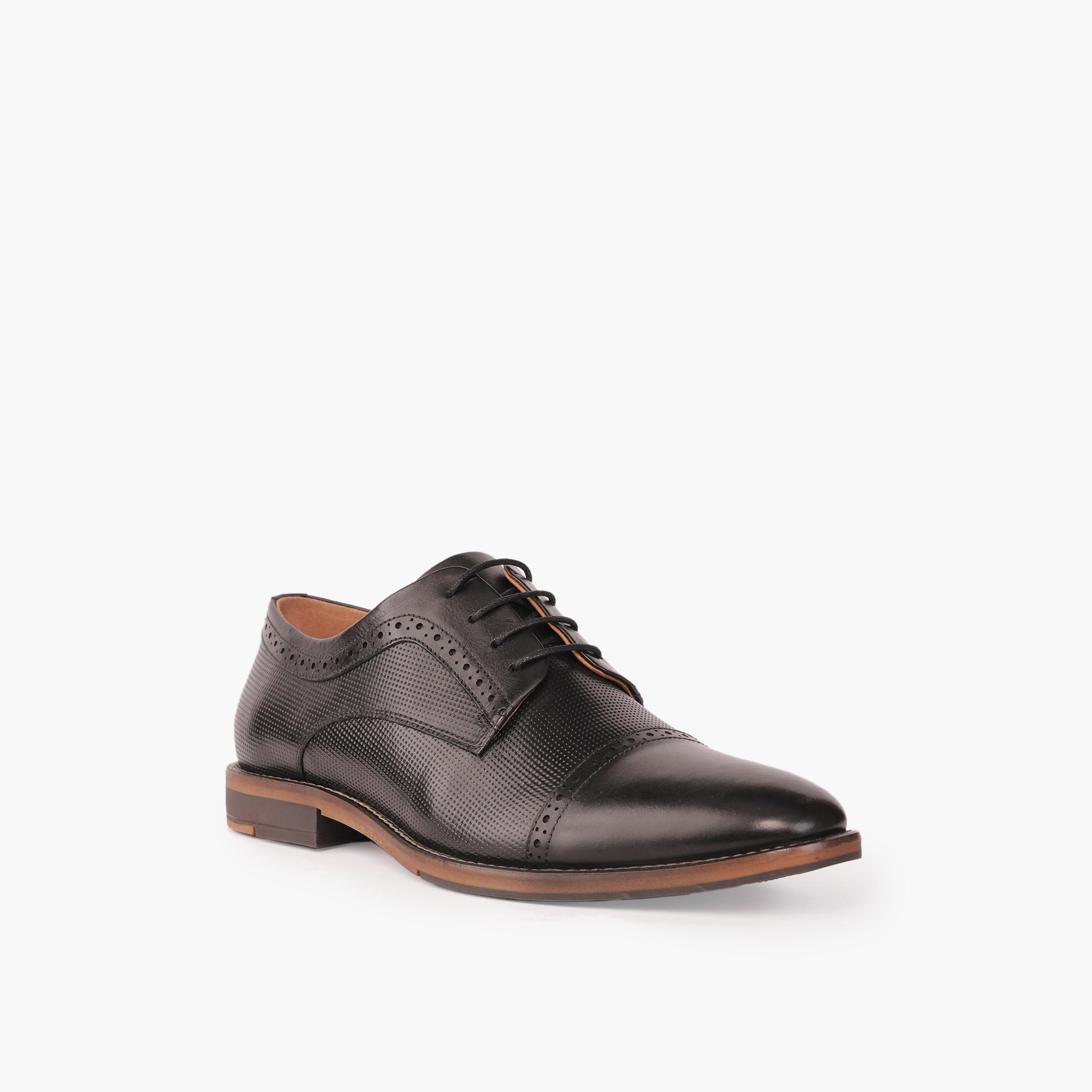 Duchini Men Genuine Leather Lace-Up Derby Shoes-men-shoes-formalshoes-image-2