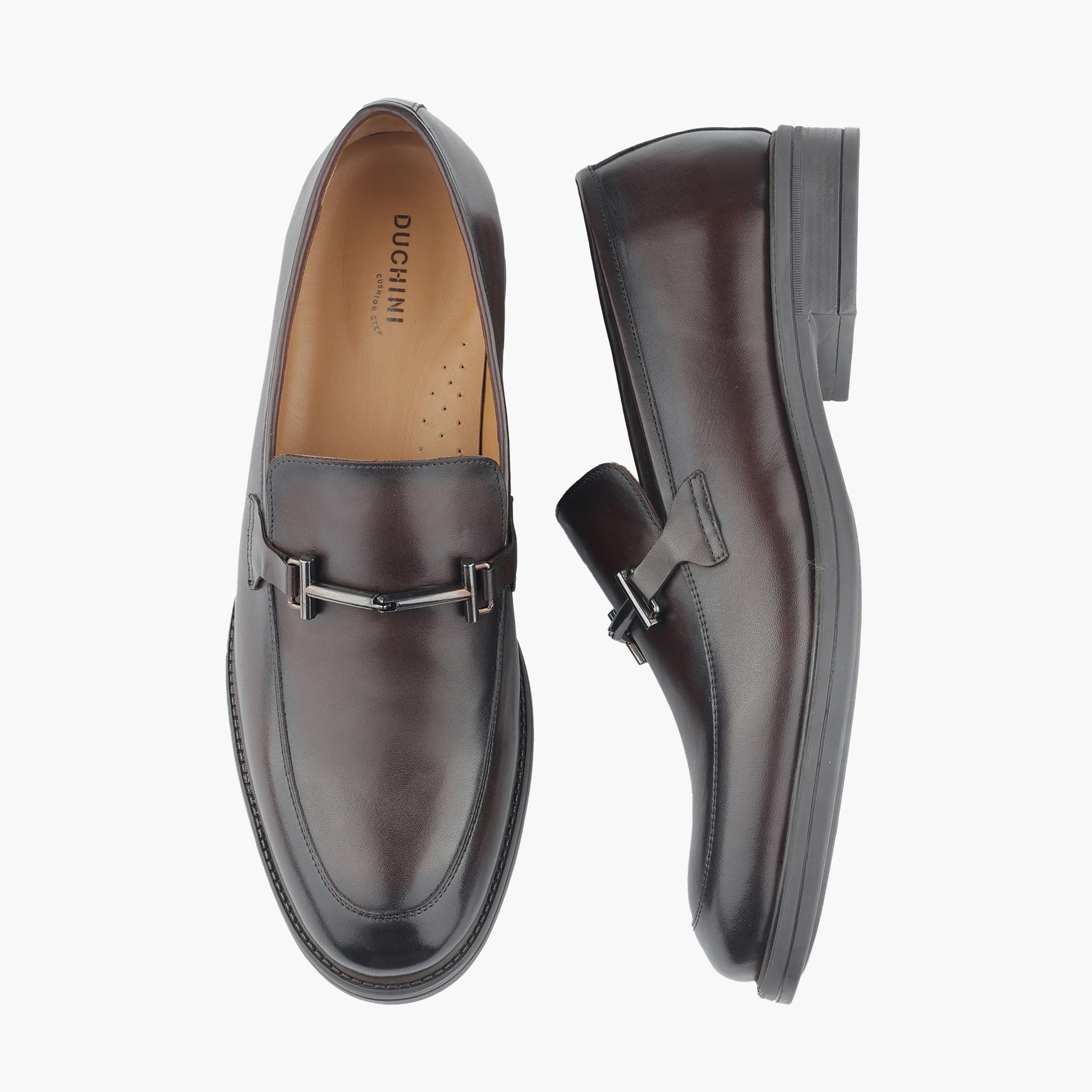 Duchini Men Genuine Leather Metal Accent Loafers-men-shoes-loafersandmoccasins-image-1
