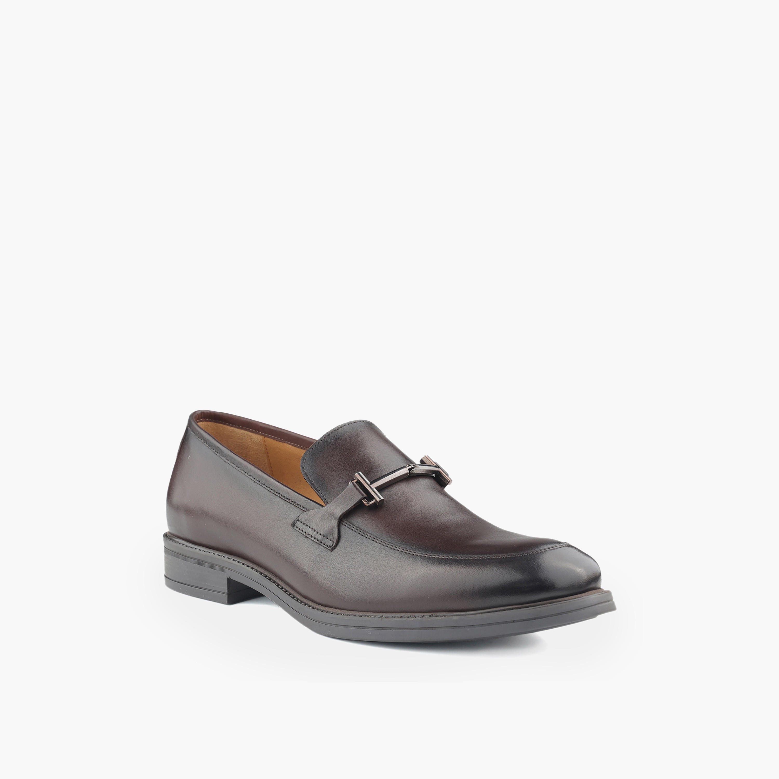 Duchini Men Genuine Leather Metal Accent Loafers-men-shoes-loafersandmoccasins-image-2
