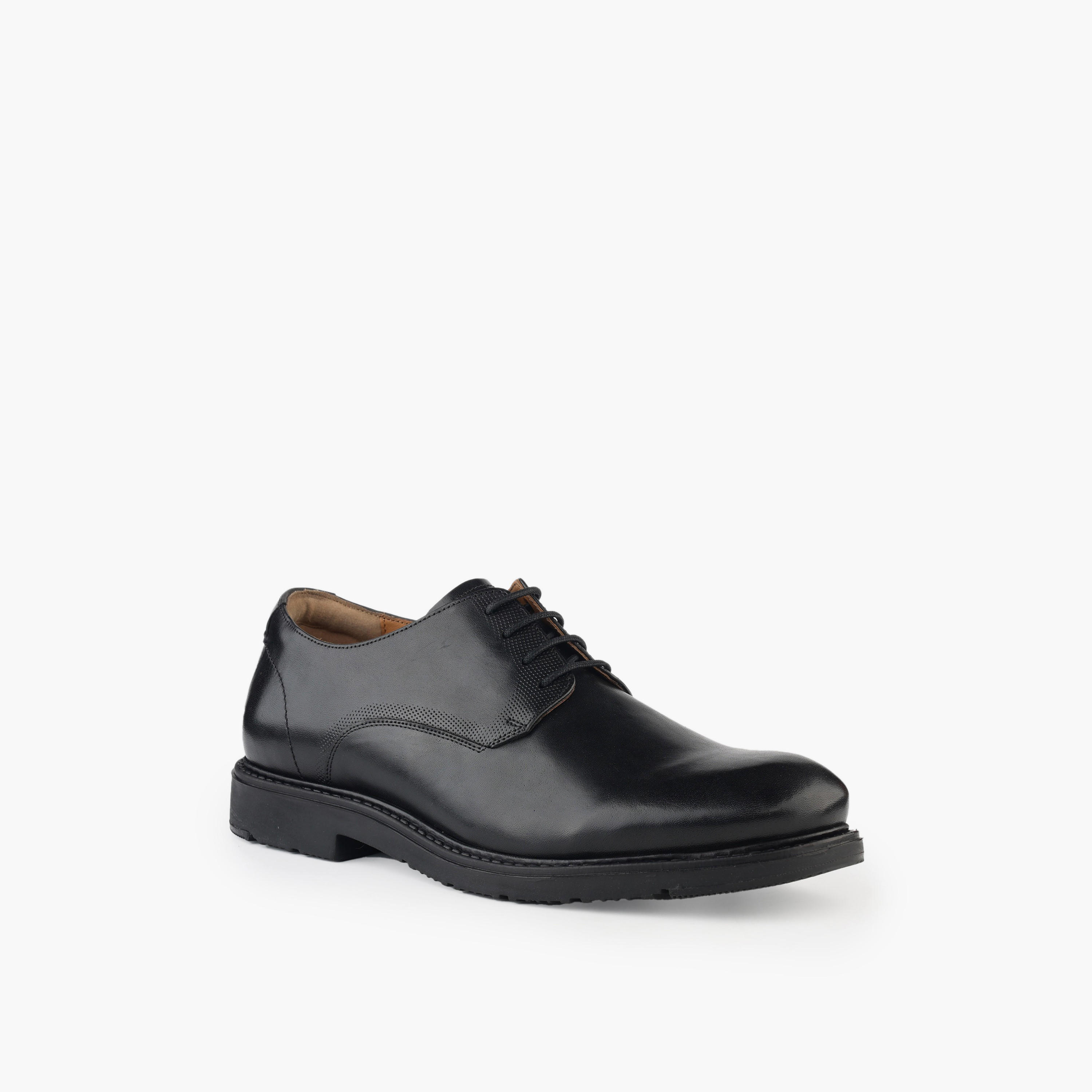 Duchini Men Genuine Leather Lace-Up Derby Shoes-men-shoes-formalshoes-image-2