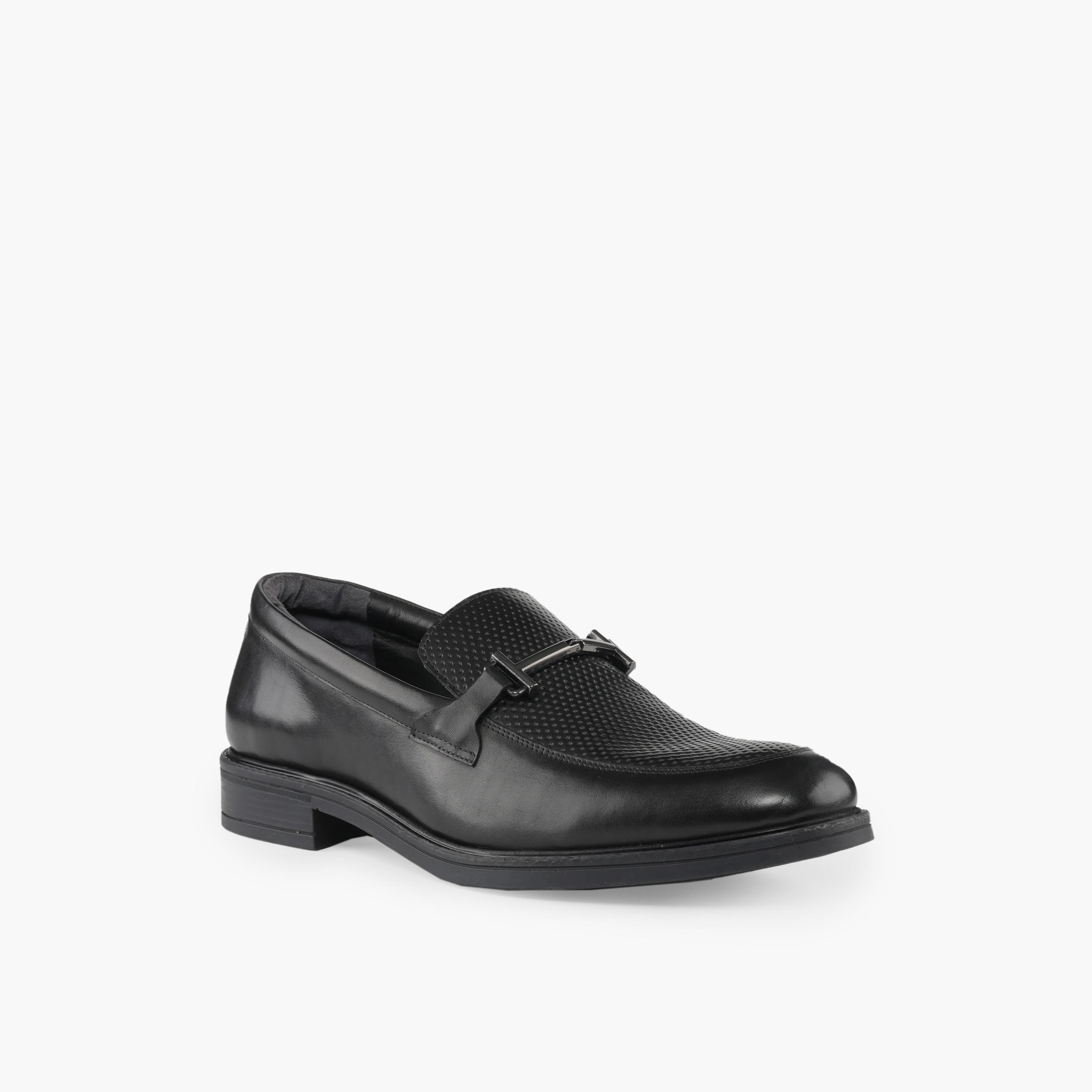 Duchini Men Horsebit Detail Leather Loafers-men-shoes-formalshoes-image-2