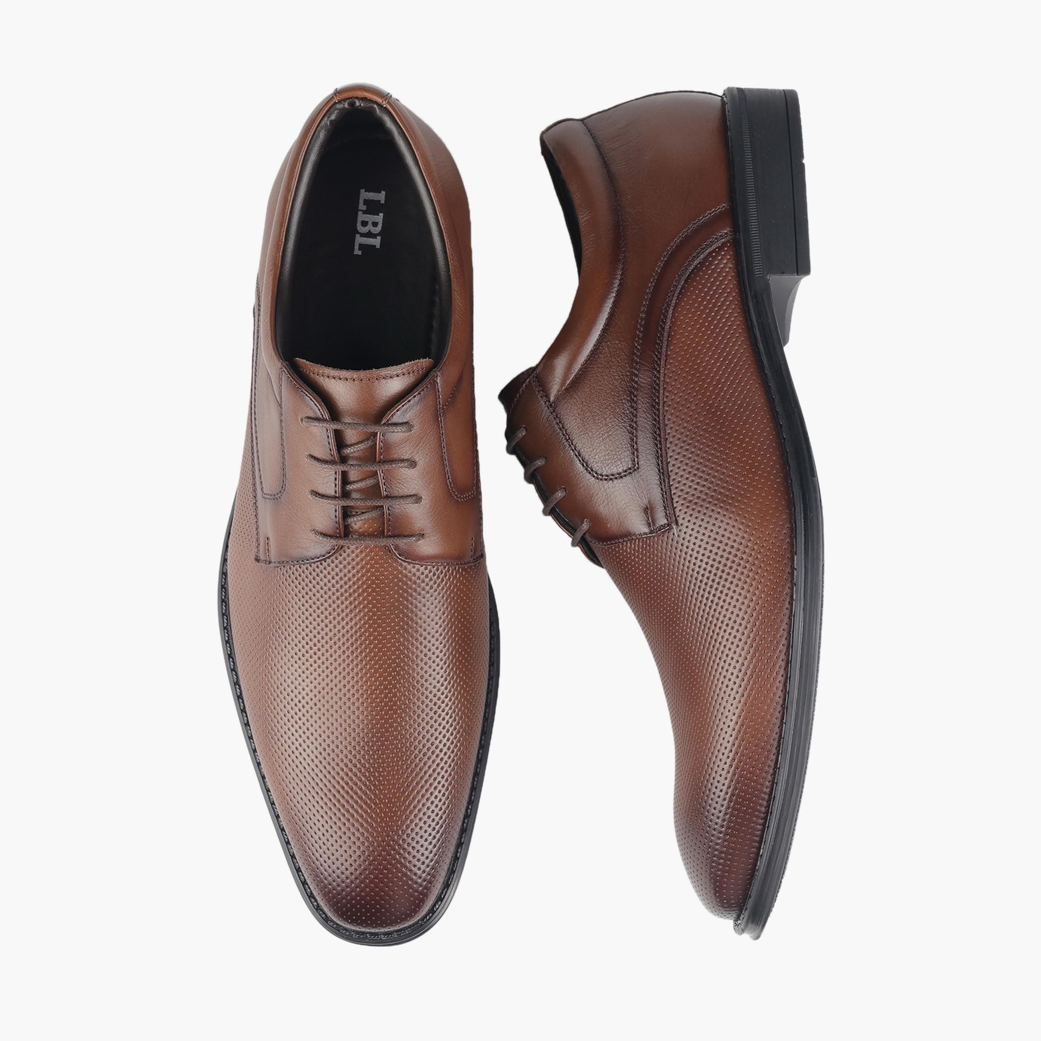 حذاء ديربي جلد برباط إغلاق للرجال من إل بي إل من شوإكسبريس-men-shoes-formalshoes-image-1