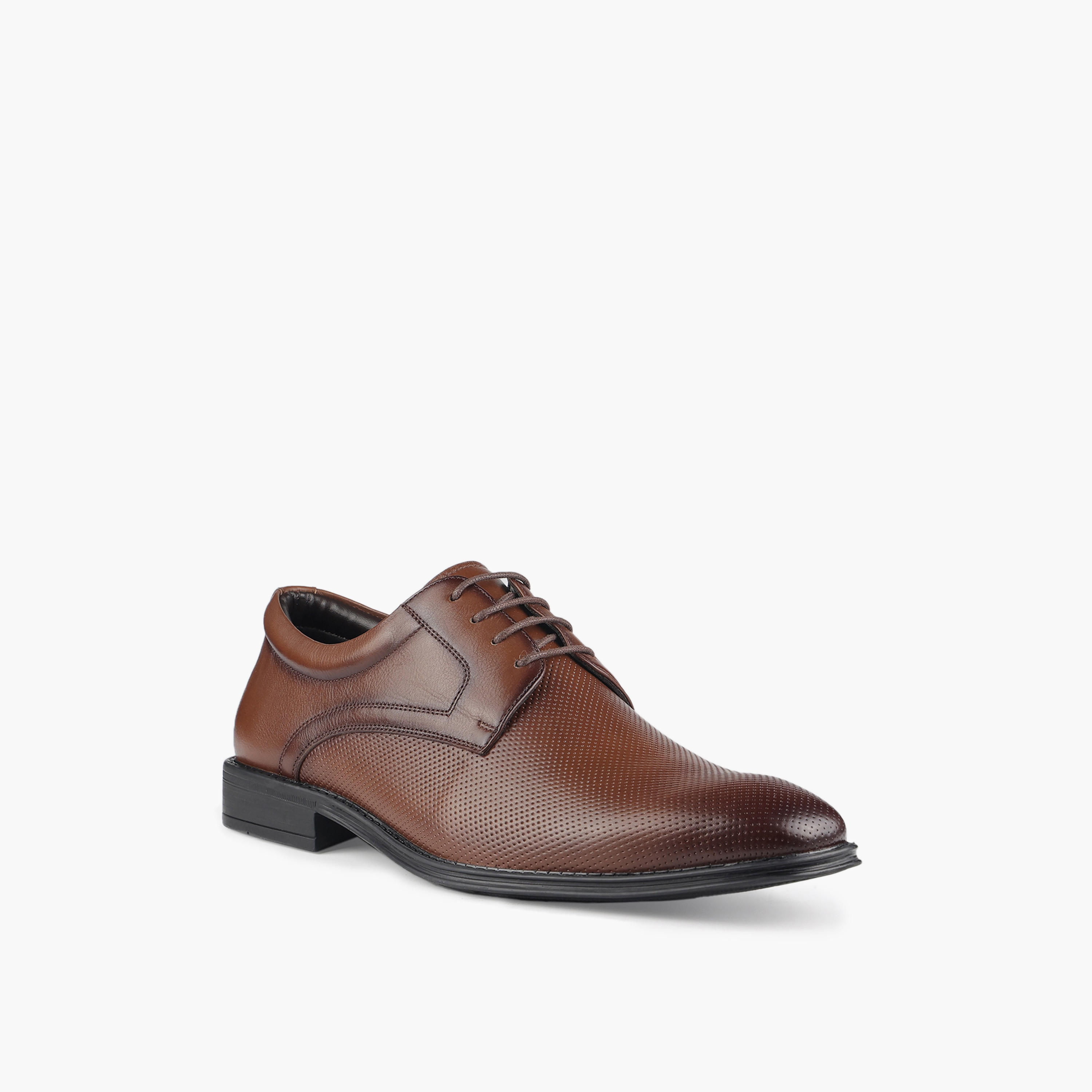 حذاء ديربي جلد برباط إغلاق للرجال من إل بي إل من شوإكسبريس-men-shoes-formalshoes-image-2