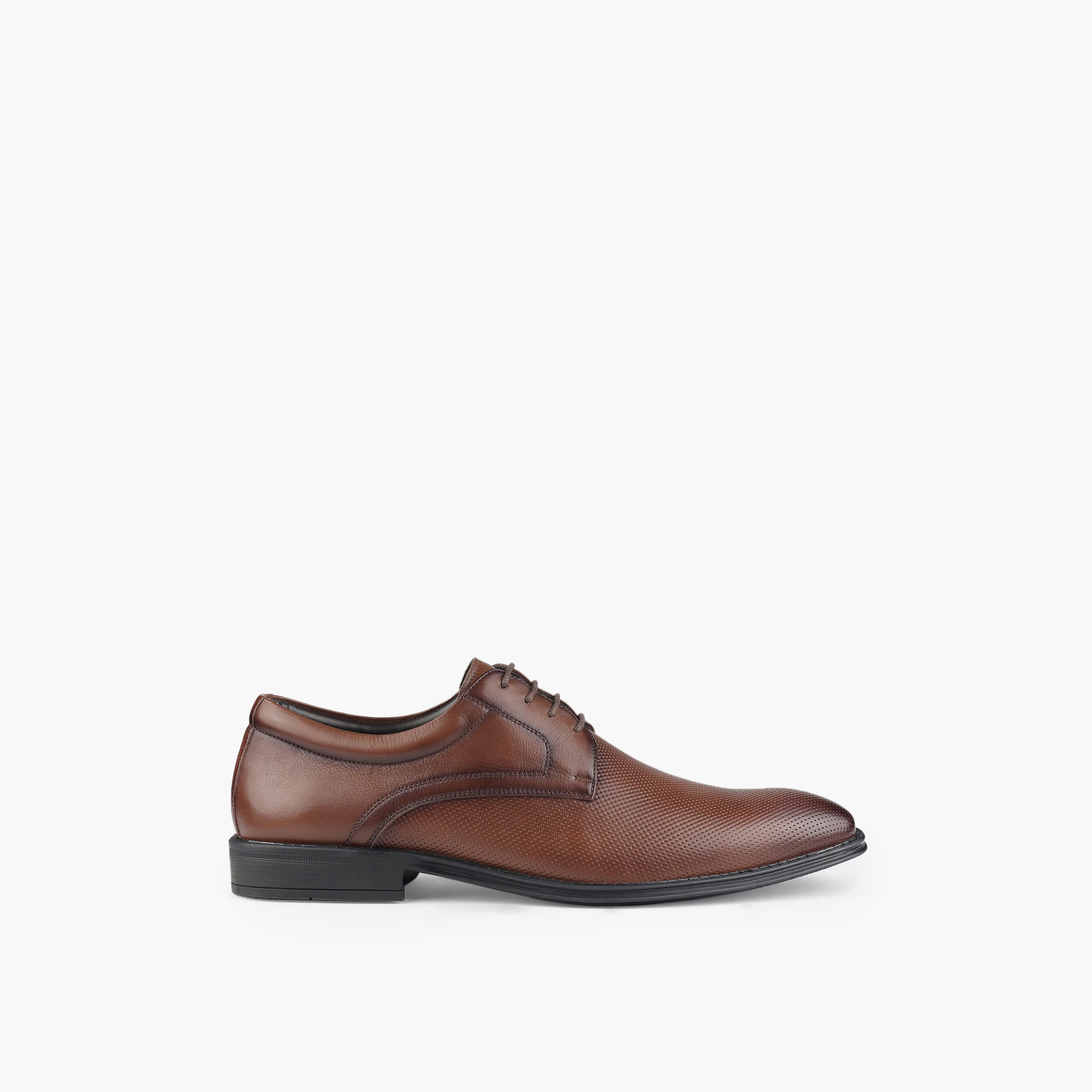 حذاء ديربي جلد برباط إغلاق للرجال من إل بي إل من شوإكسبريس-men-shoes-formalshoes-image-3