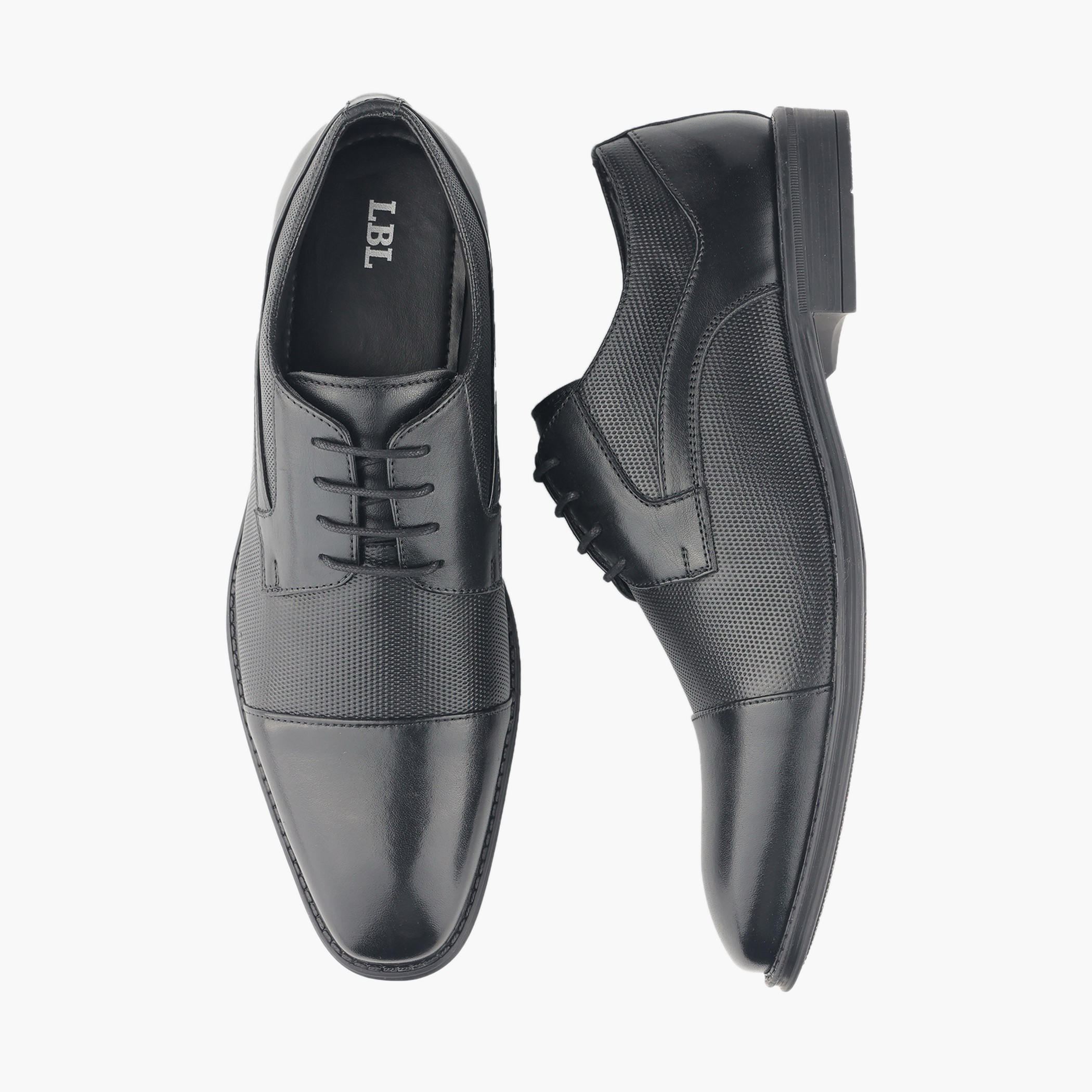 LBL by Shoexpress Men Lace-Up Leather Derby Shoes-men-shoes-formalshoes-image-1