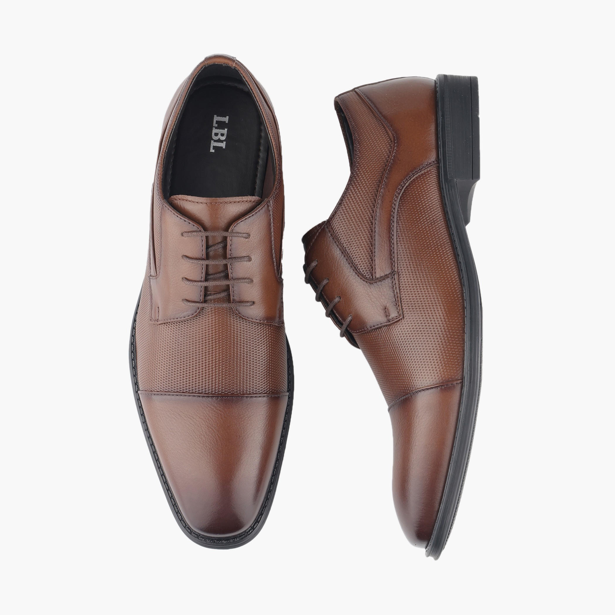 حذاء ديربي جلد برباط إغلاق للرجال من إل بي إل من شوإكسبريس-men-shoes-formalshoes-image-1