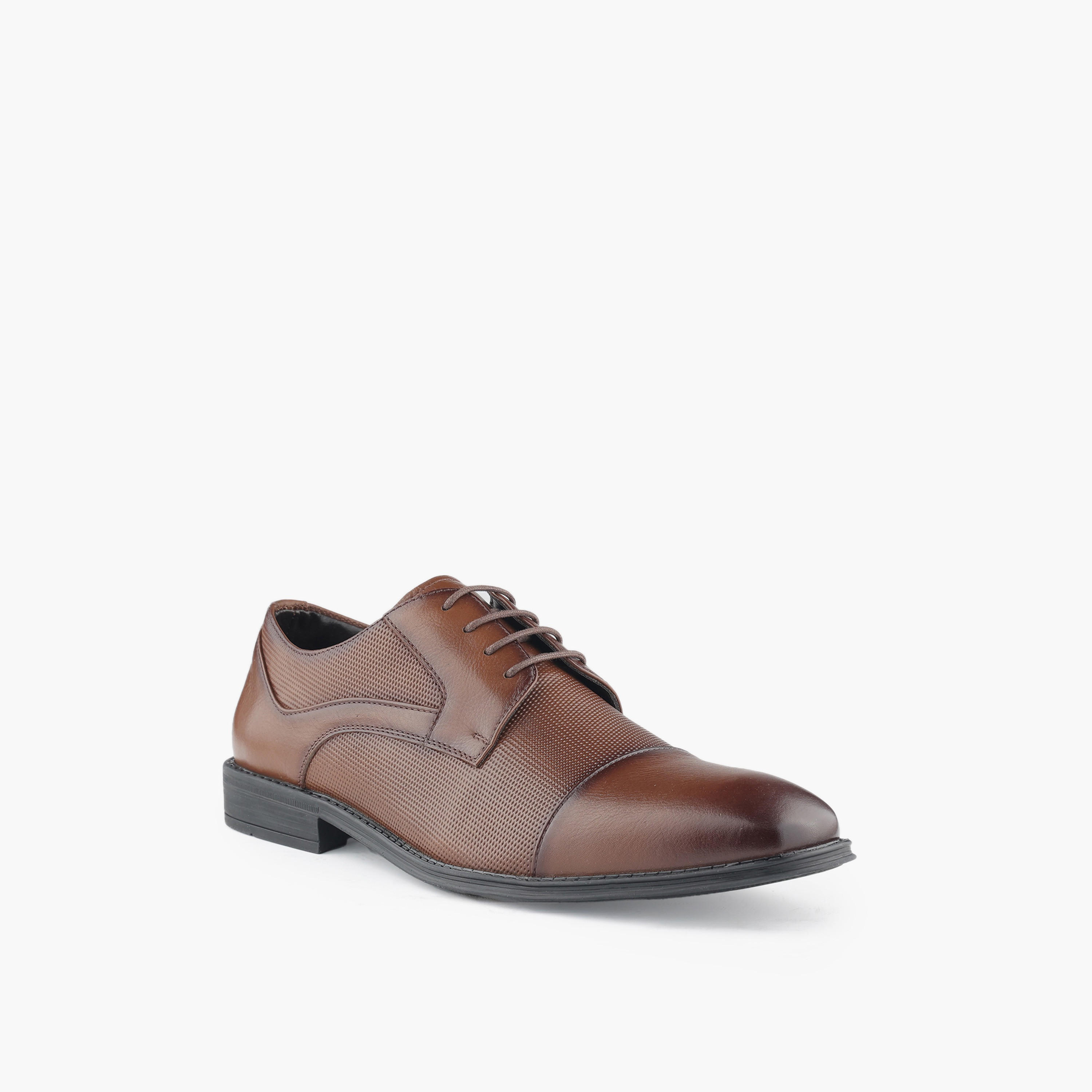 حذاء ديربي جلد برباط إغلاق للرجال من إل بي إل من شوإكسبريس-men-shoes-formalshoes-image-2