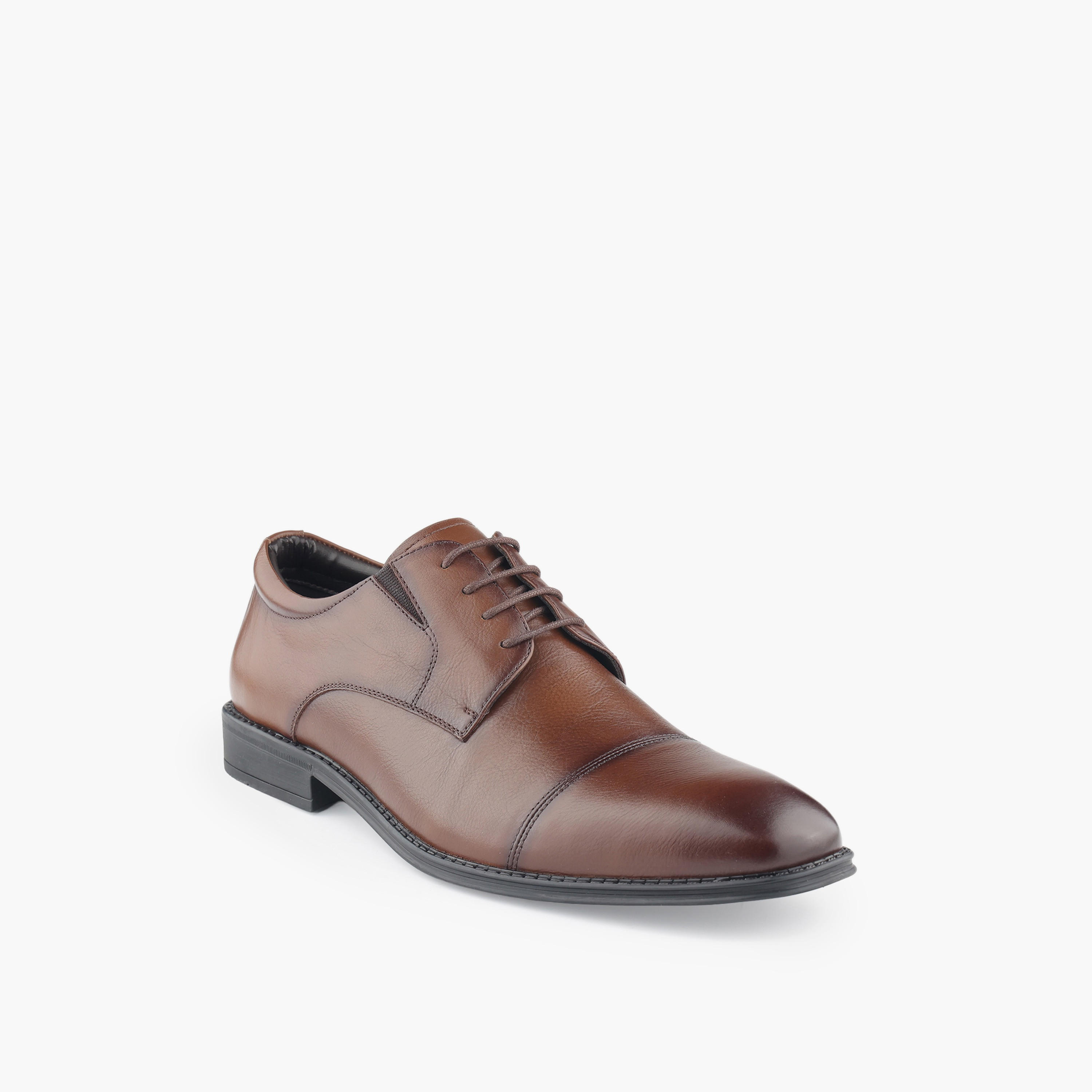 حذاء ديربي جلد برباط إغلاق للرجال من إل بي إل من شو إكسبريس-men-shoes-formalshoes-image-2