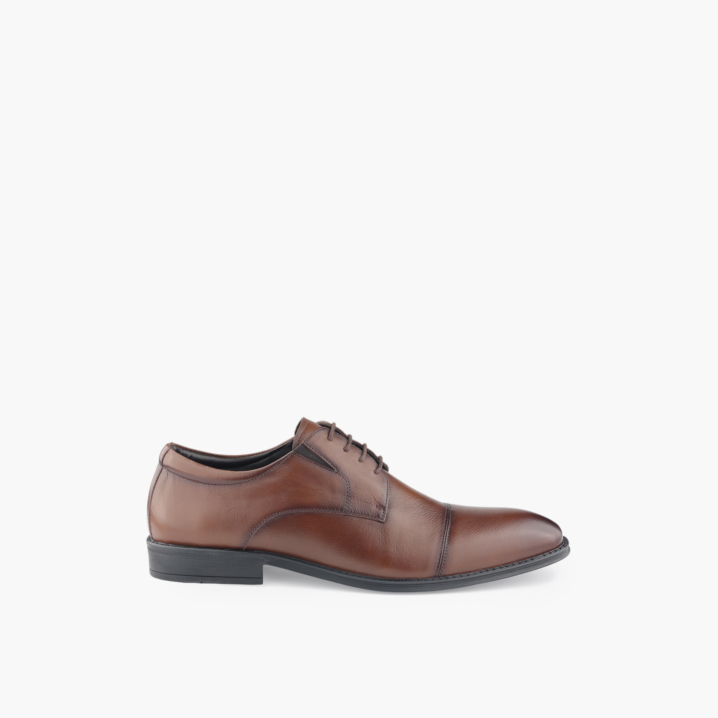 حذاء ديربي جلد برباط إغلاق للرجال من إل بي إل من شو إكسبريس-men-shoes-formalshoes-image-3