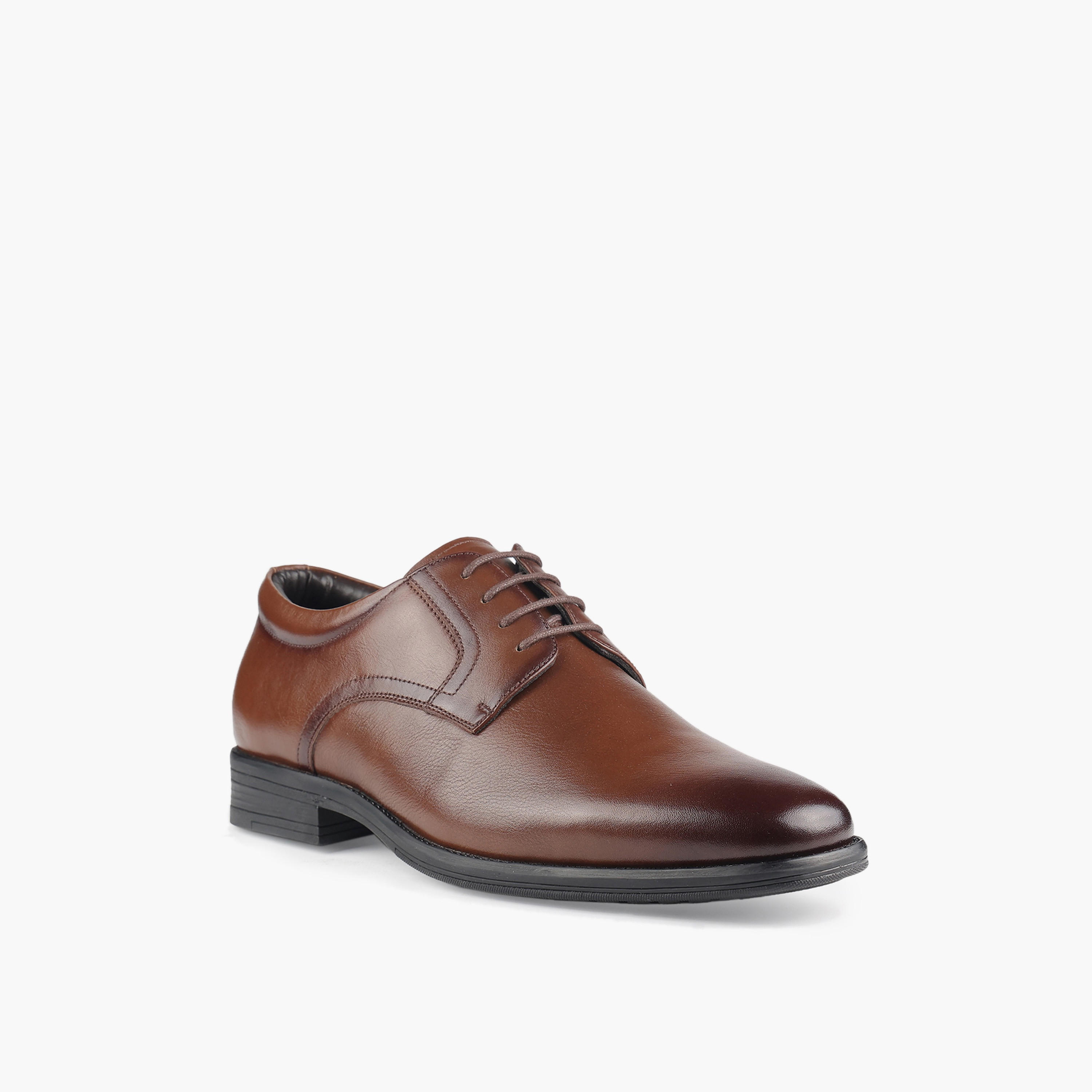 حذاء ديربي جلد برباط إغلاق للرجال من إل بي إل من شوإكسبريس-men-shoes-formalshoes-image-2