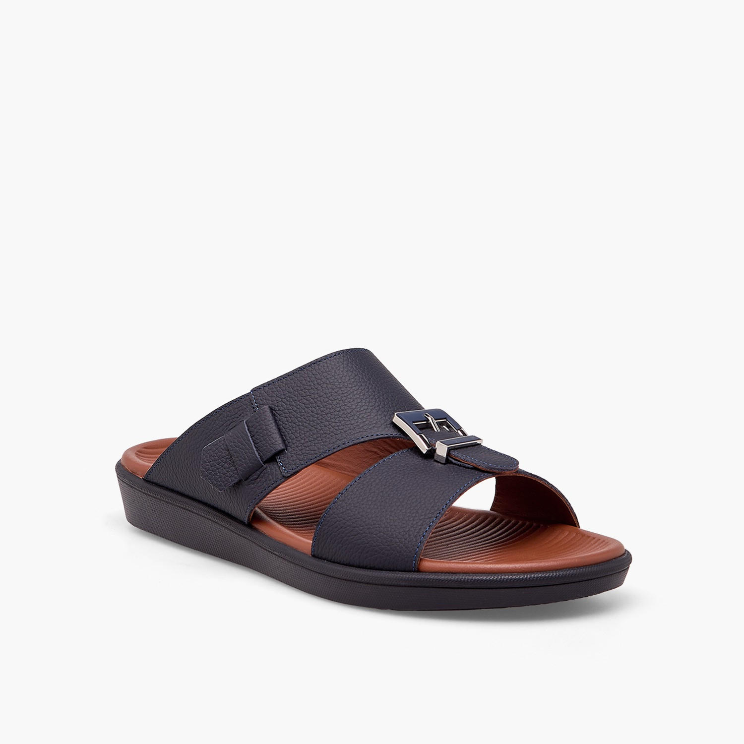 Le Confort Men Textured Leather Arabic Sandals-men-shoes-sandals-image-2