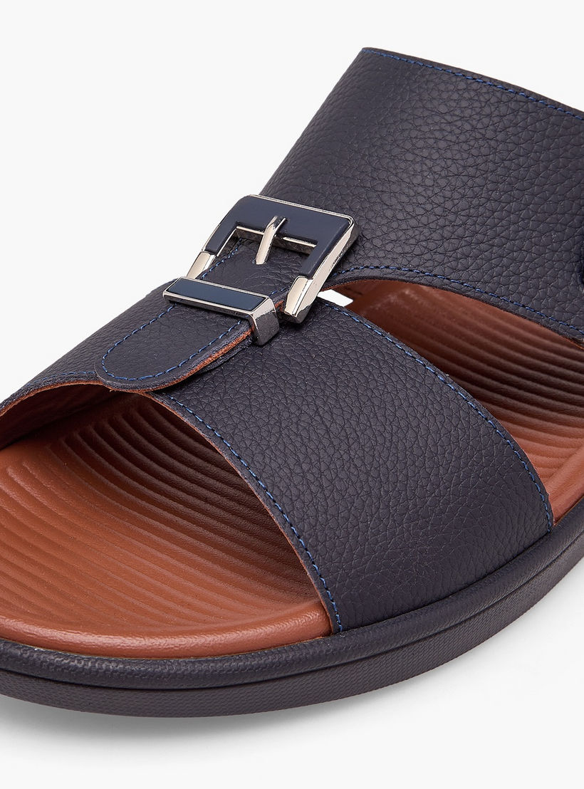Le Confort Men Textured Leather Arabic Sandals-men-shoes-sandals-image-4
