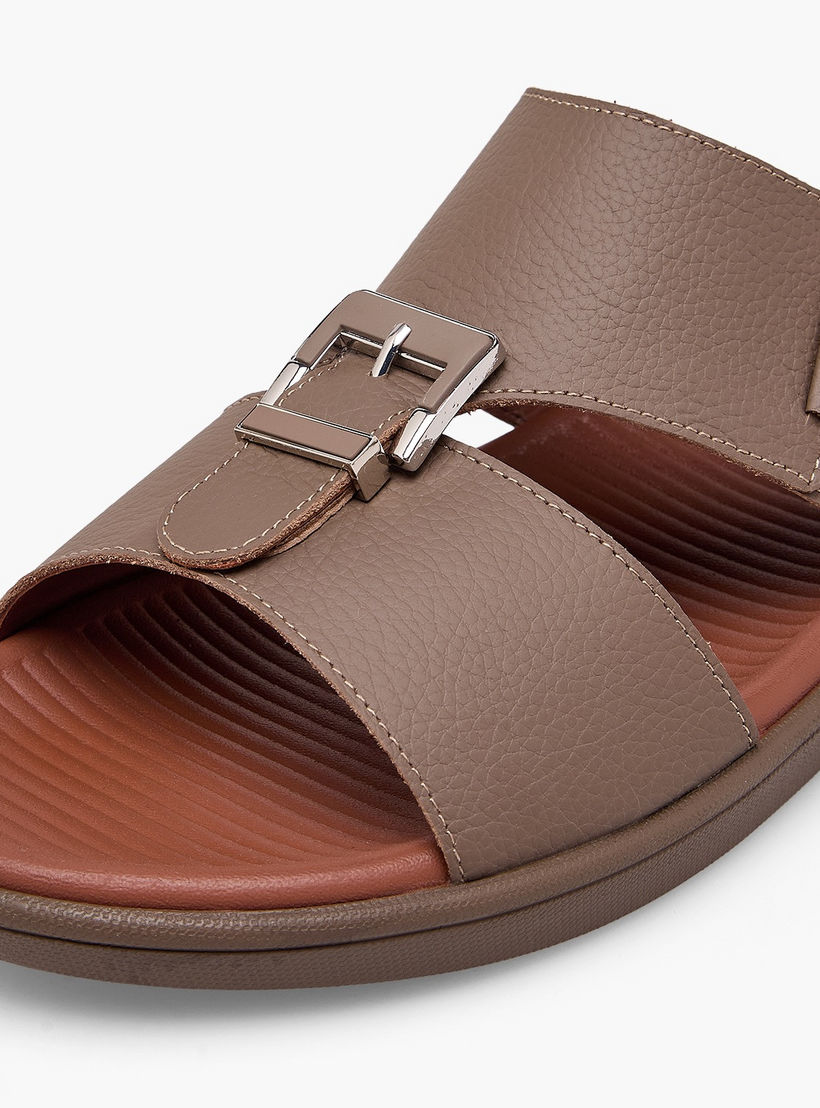 صندل عربي جلد بارز الملمس للرجال من لي كونفورت-men-shoes-sandals-image-4