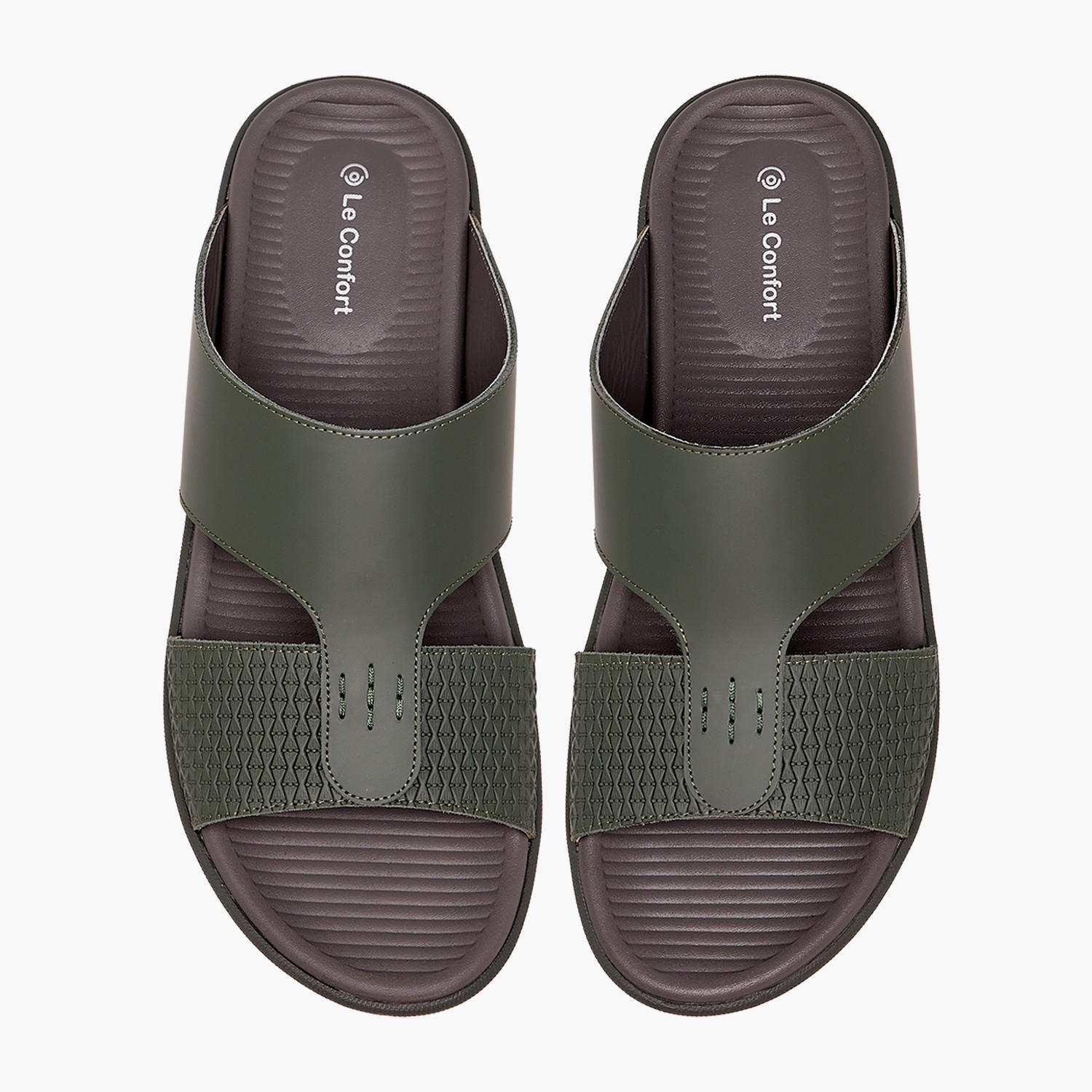 Le Confort Men Textured Leather Arabic Sandals-men-shoes-sandals-image-1