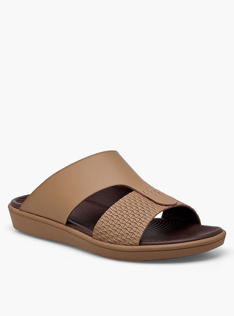 Le Confort Men Textured Leather Arabic Sandals-men-shoes-sandals-image-2