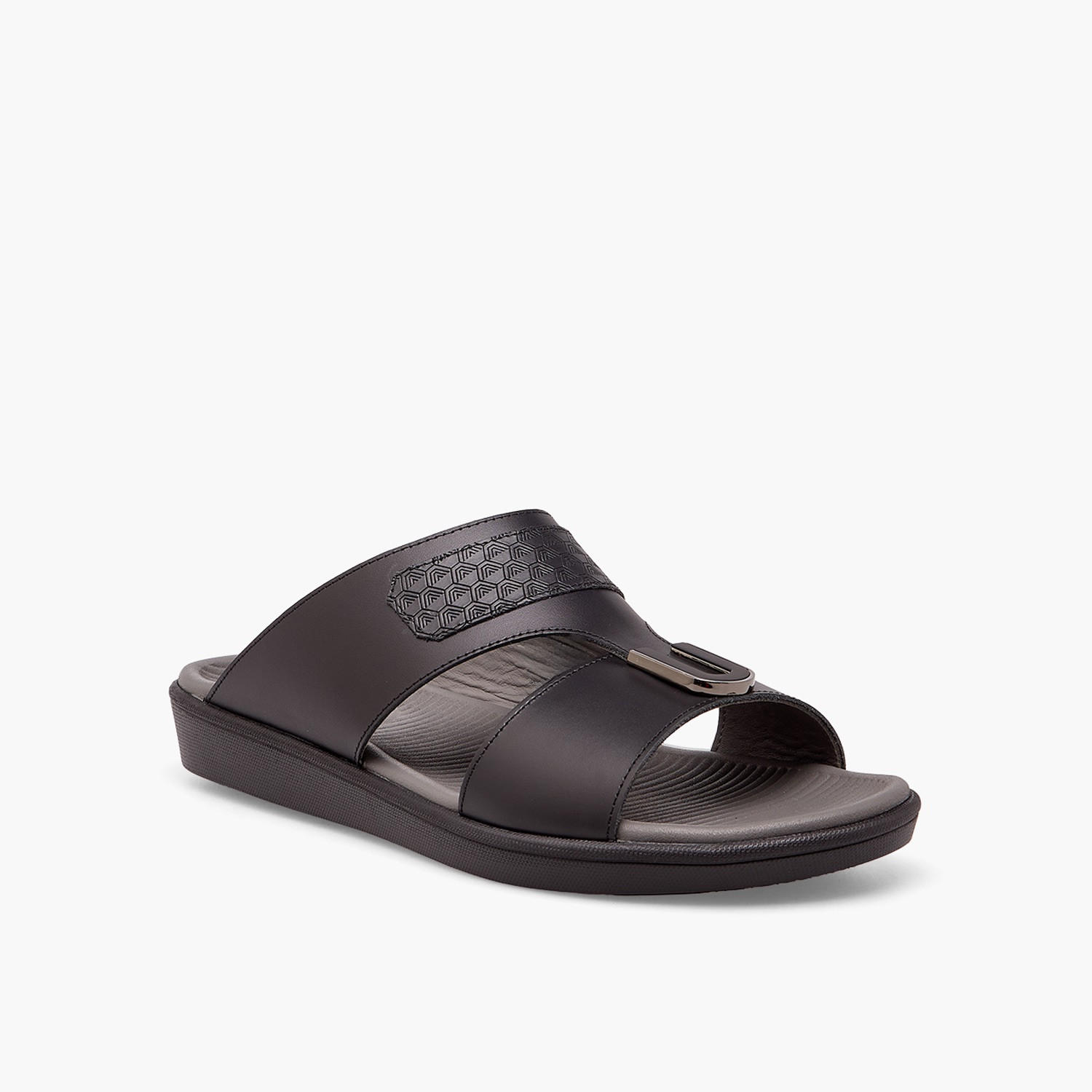 Le Confort Men Textured Leather Arabic Sandals-men-shoes-sandals-image-2
