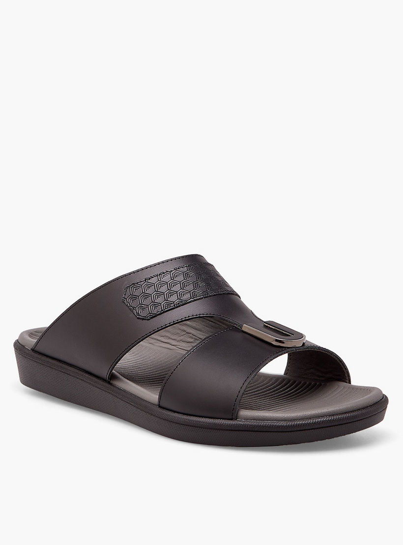 Le Confort Men Textured Leather Arabic Sandals-men-shoes-sandals-image-2