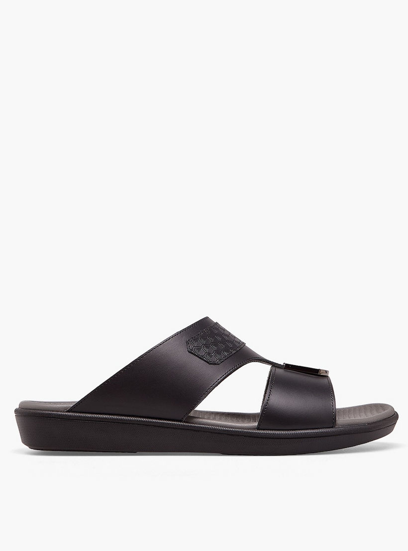 Le Confort Men Textured Leather Arabic Sandals-men-shoes-sandals-image-3