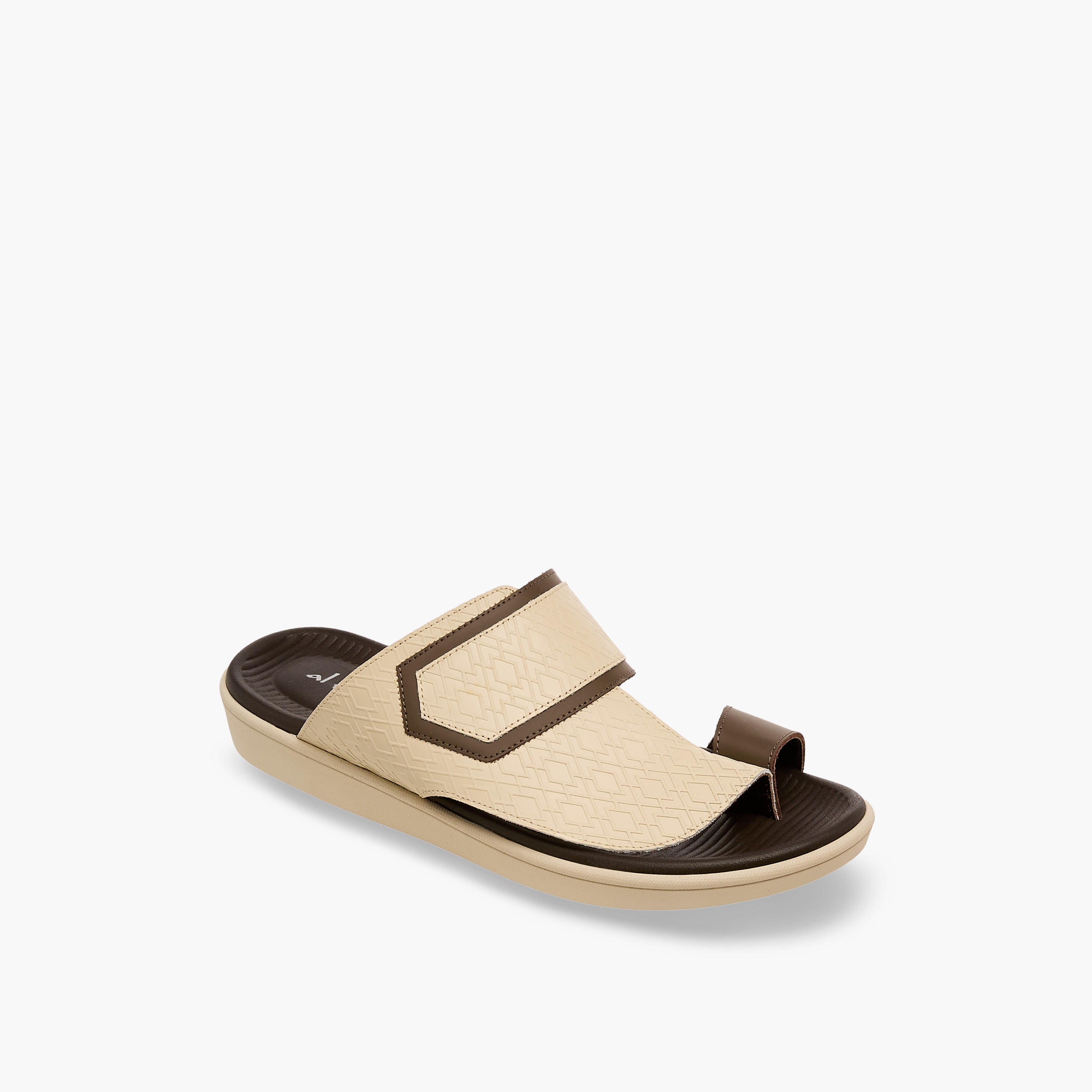 Al Waha Men Toe Loop Detail Leather Arabic Sandals-men-shoes-sandals-image-2