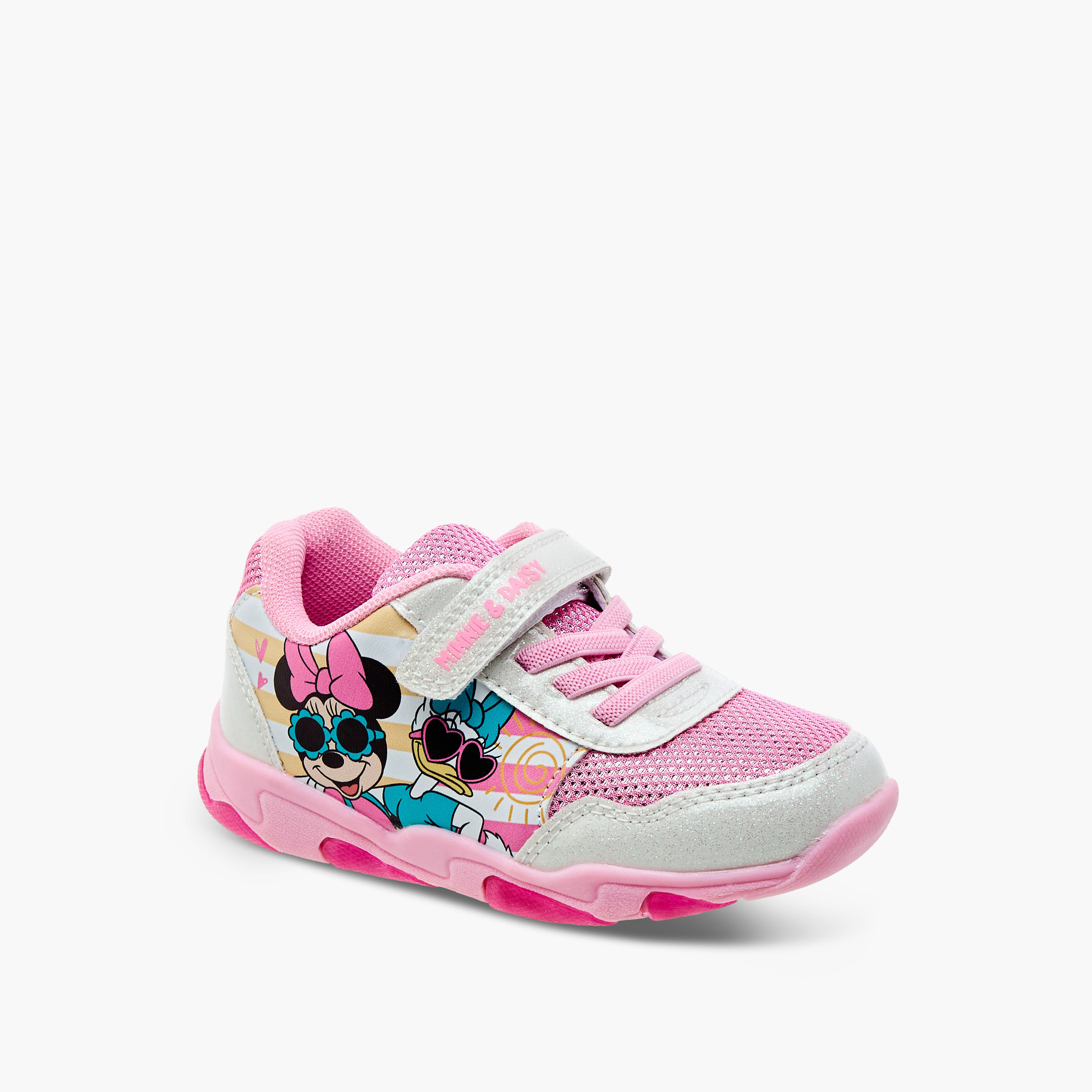 Disney Minnie and Daisy Printed Light-Up Sneakers with Hook and Loop Closure-girls-shoes-sneakers-image-2