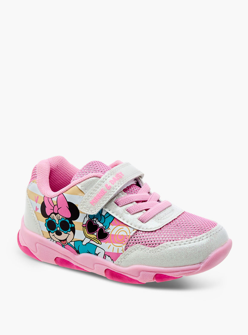 Disney Minnie and Daisy Printed Light-Up Sneakers with Hook and Loop Closure-girls-shoes-sneakers-image-2
