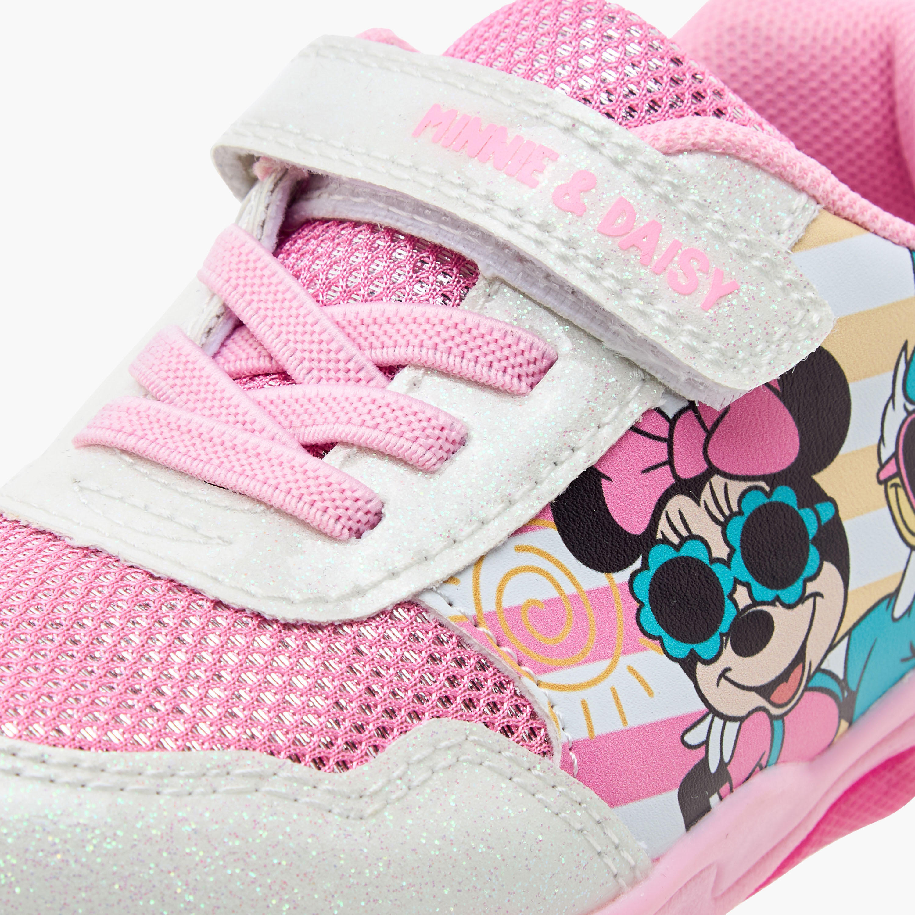 Disney Minnie and Daisy Printed Light-Up Sneakers with Hook and Loop Closure-girls-shoes-sneakers-image-5