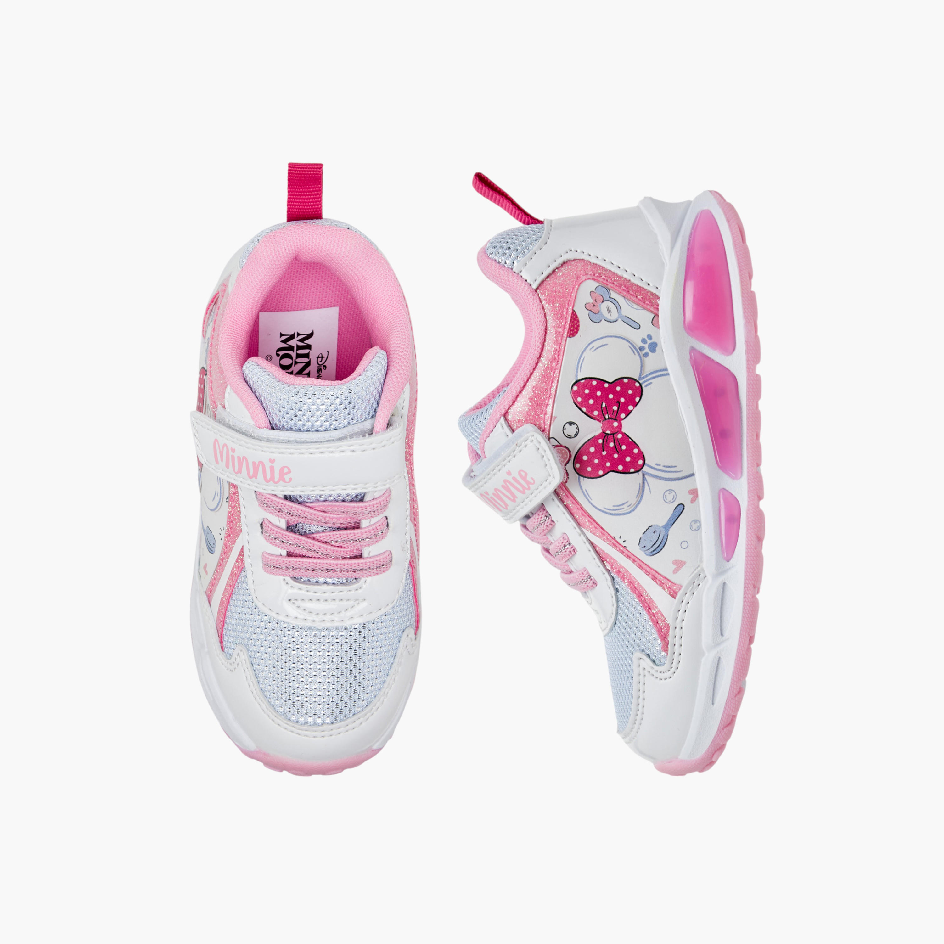 حذاء سنيكرز بشريط إغلاق لاصق وطبعات ميني ماوس من ديزني-girls-shoes-sneakers-image-1