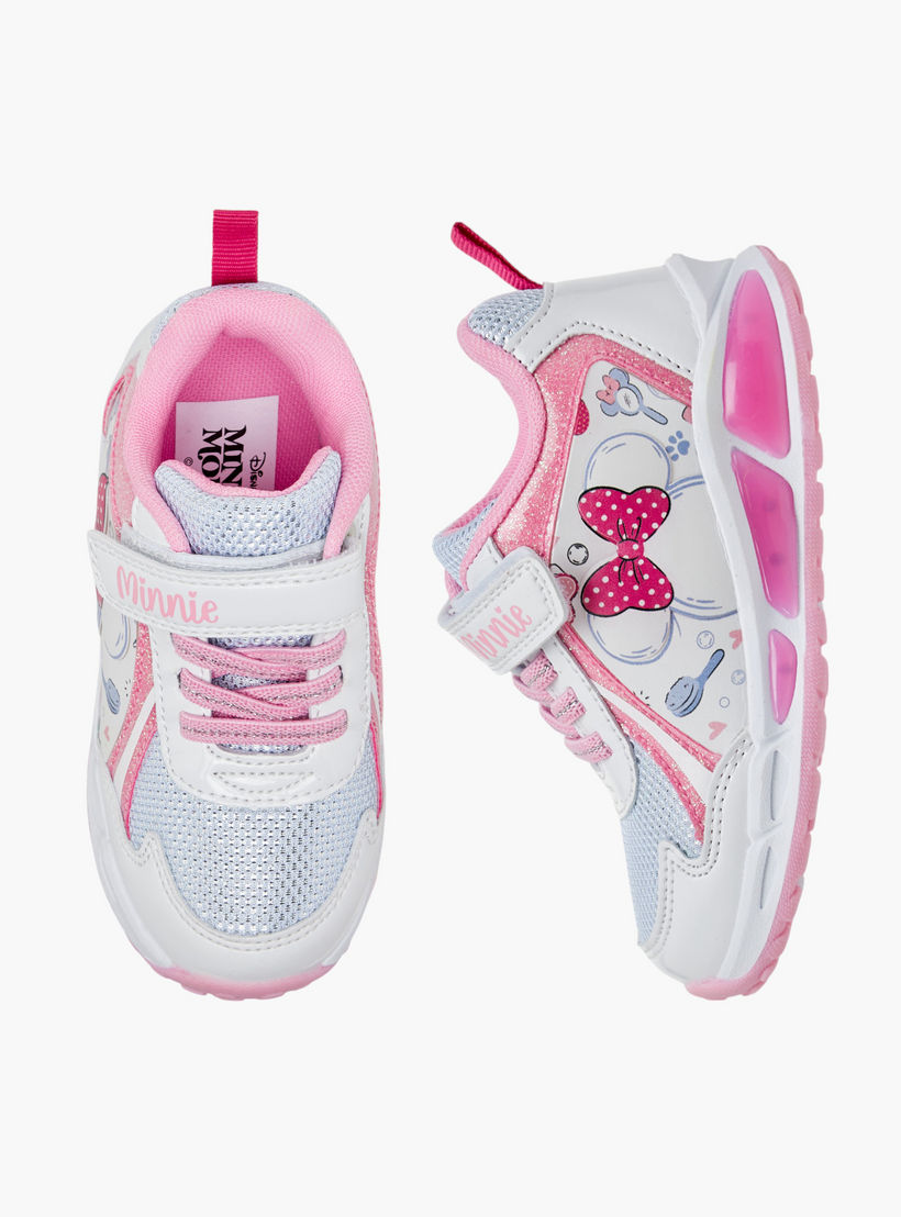 حذاء سنيكرز بشريط إغلاق لاصق وطبعات ميني ماوس من ديزني-girls-shoes-sneakers-image-1