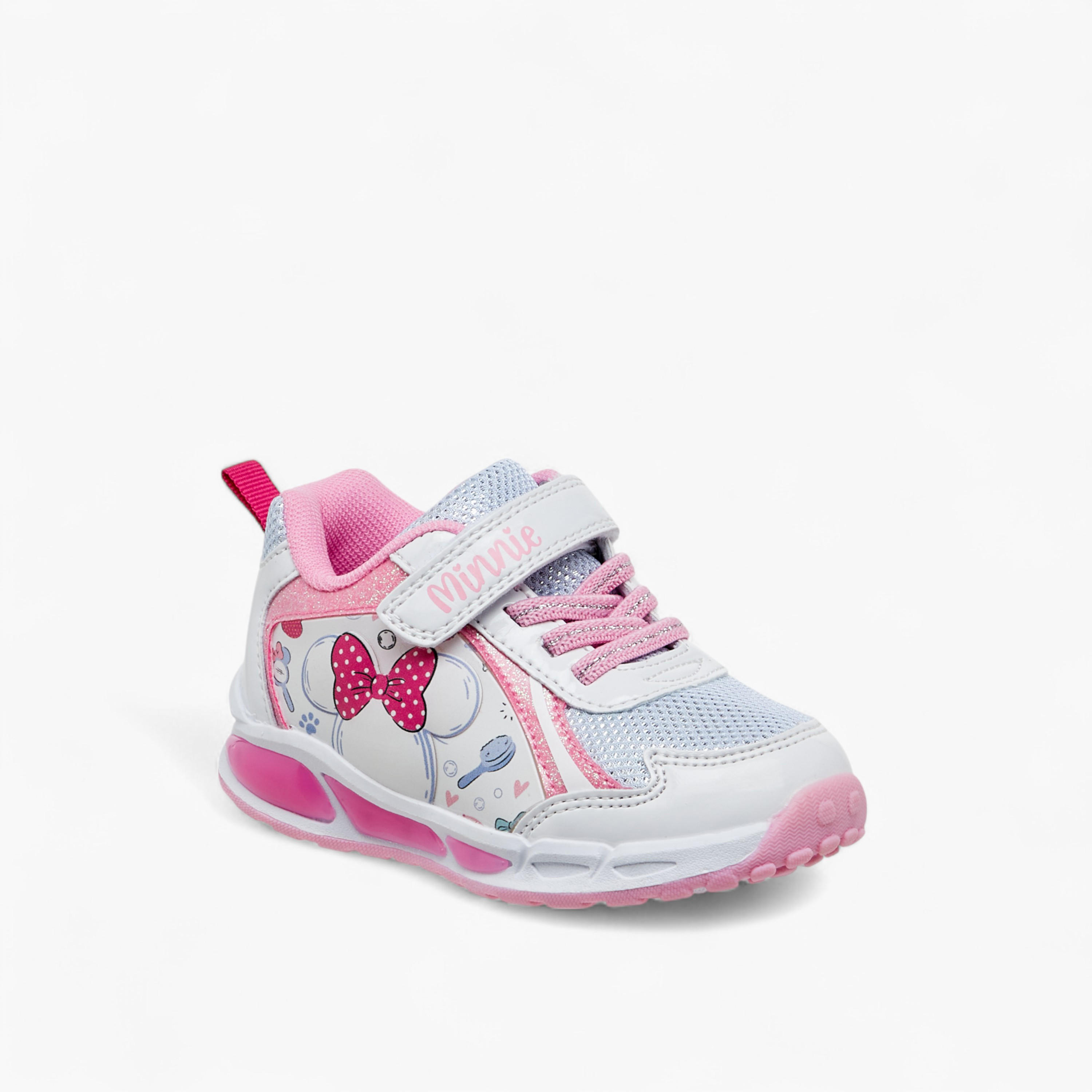 حذاء سنيكرز بشريط إغلاق لاصق وطبعات ميني ماوس من ديزني-girls-shoes-sneakers-image-2