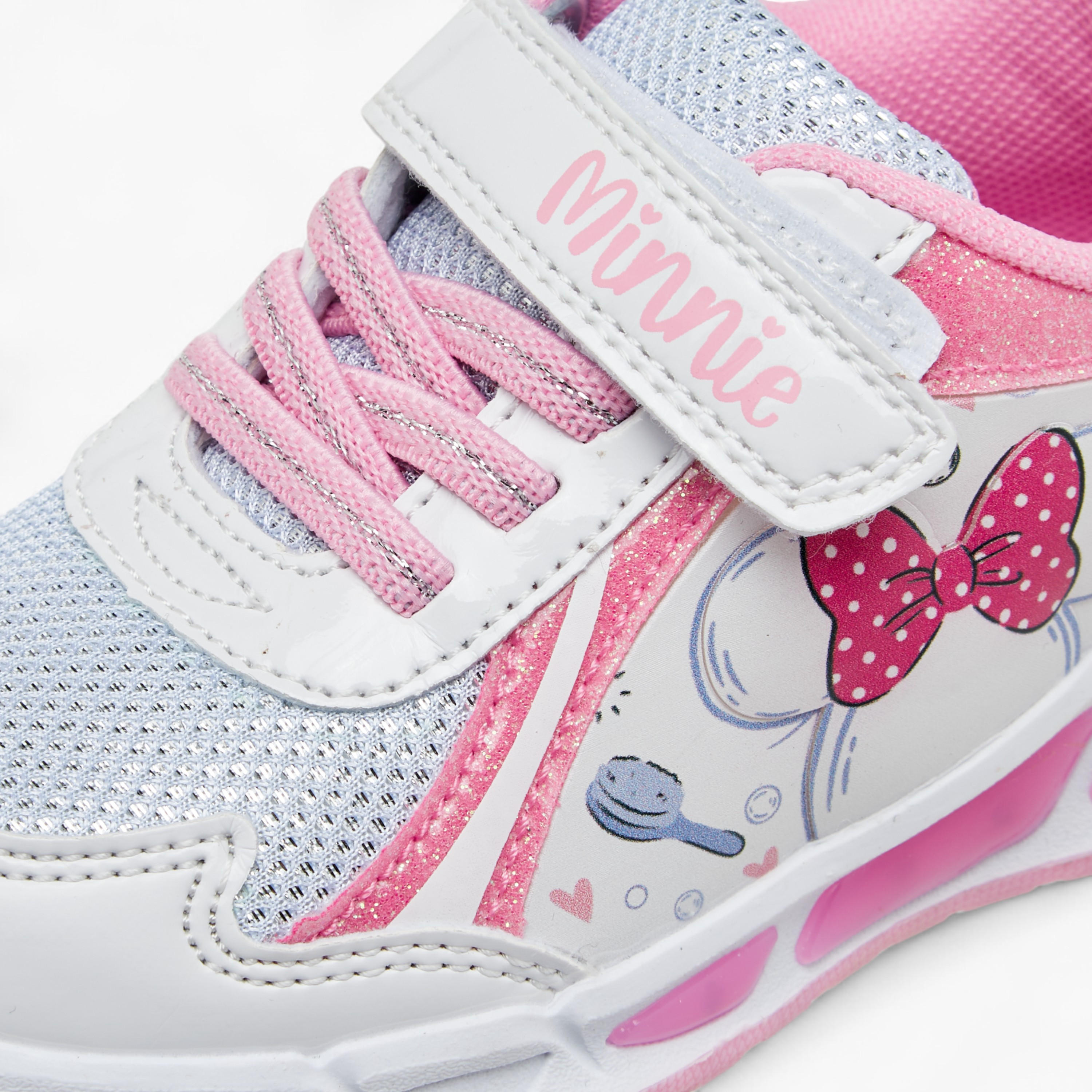 حذاء سنيكرز بشريط إغلاق لاصق وطبعات ميني ماوس من ديزني-girls-shoes-sneakers-image-5