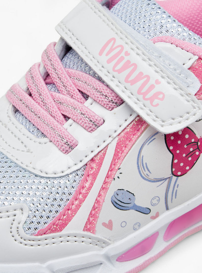 حذاء سنيكرز بشريط إغلاق لاصق وطبعات ميني ماوس من ديزني-girls-shoes-sneakers-image-5