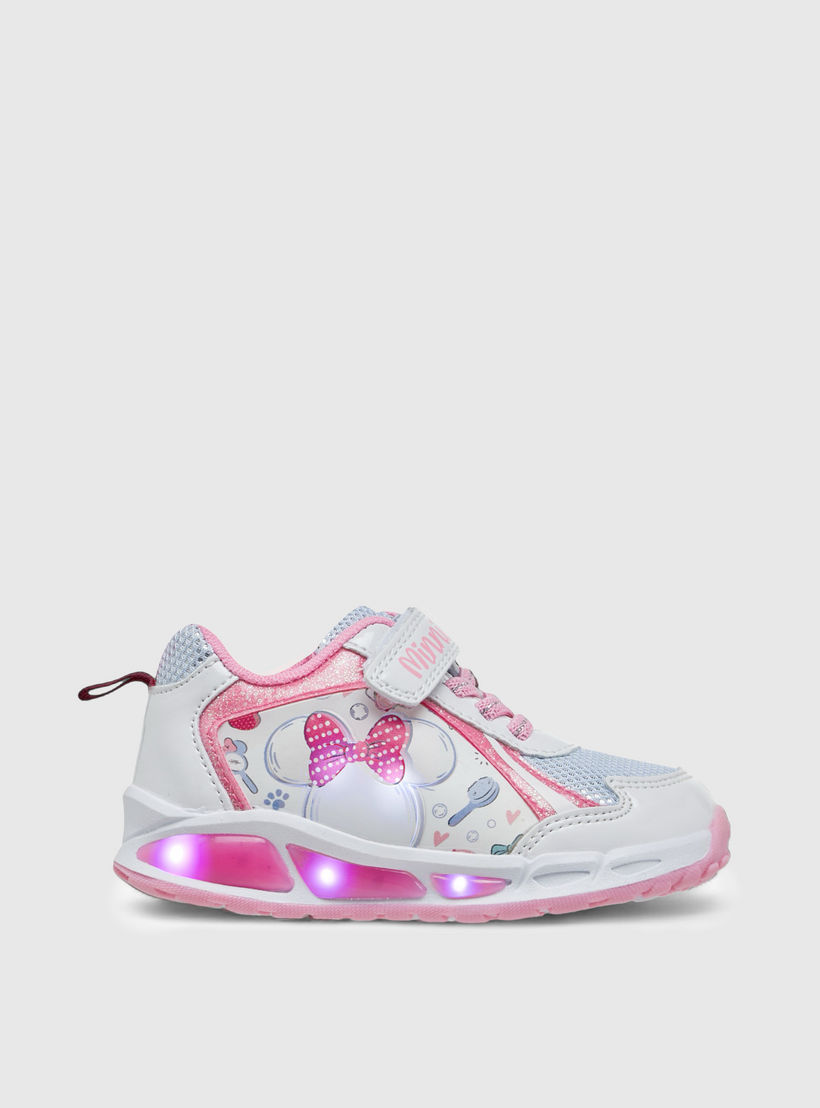 حذاء سنيكرز بشريط إغلاق لاصق وطبعات ميني ماوس من ديزني-girls-shoes-sneakers-image-4