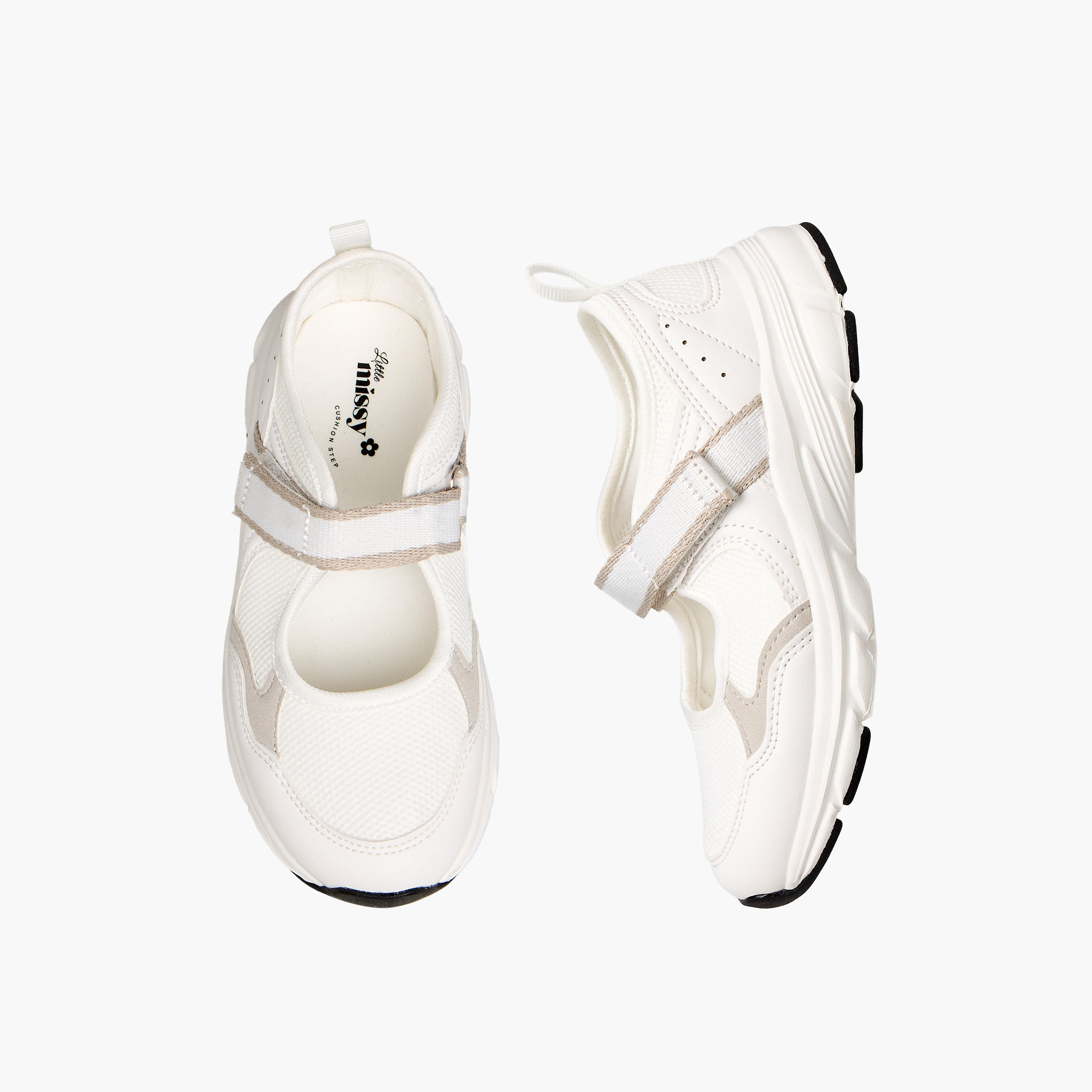 Little Missy Girls Hook and Loop Sports Shoes-girls-shoes-maryjanes-image-1