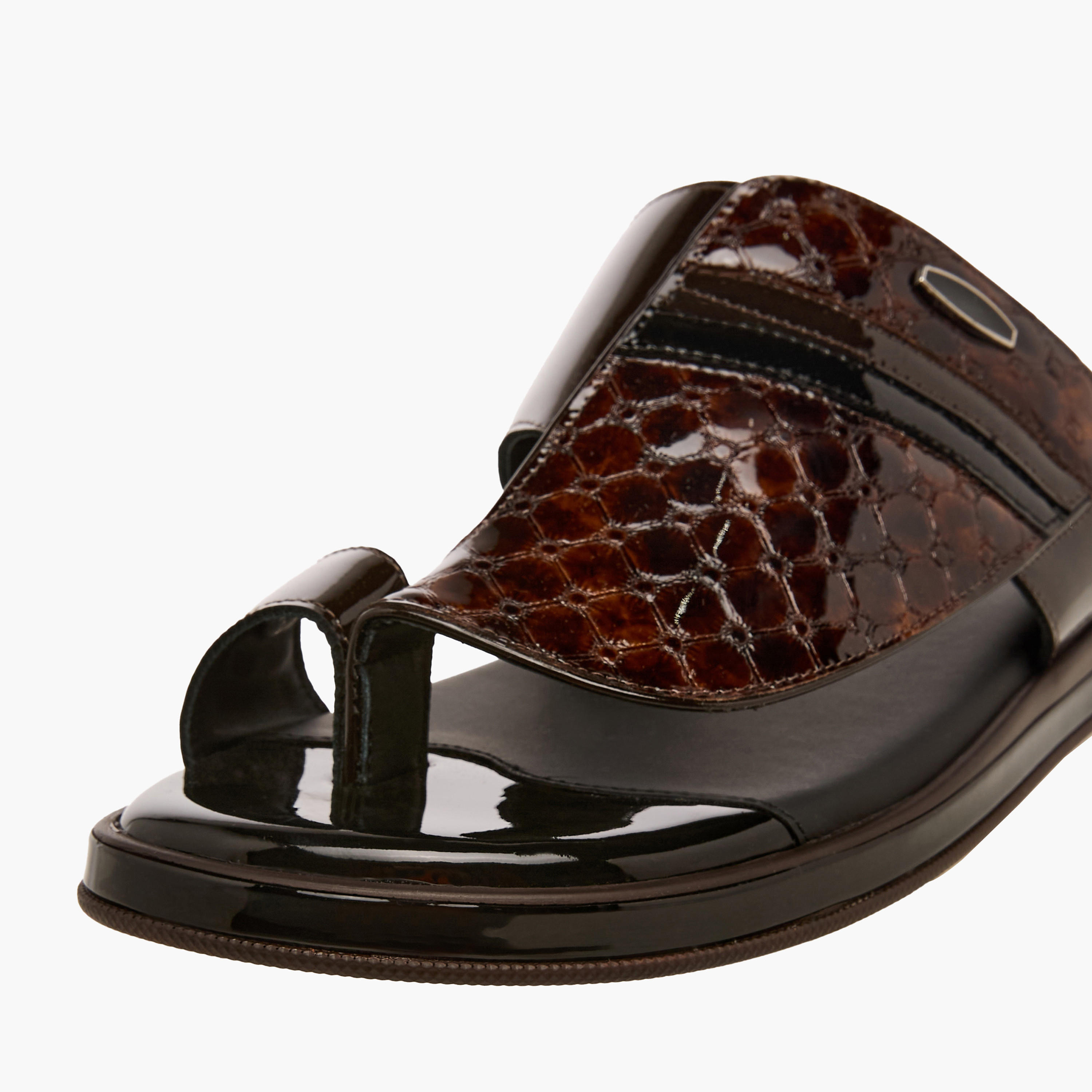 Al Waha Men Leather Arabic Sandals-men-shoes-sandals-image-4