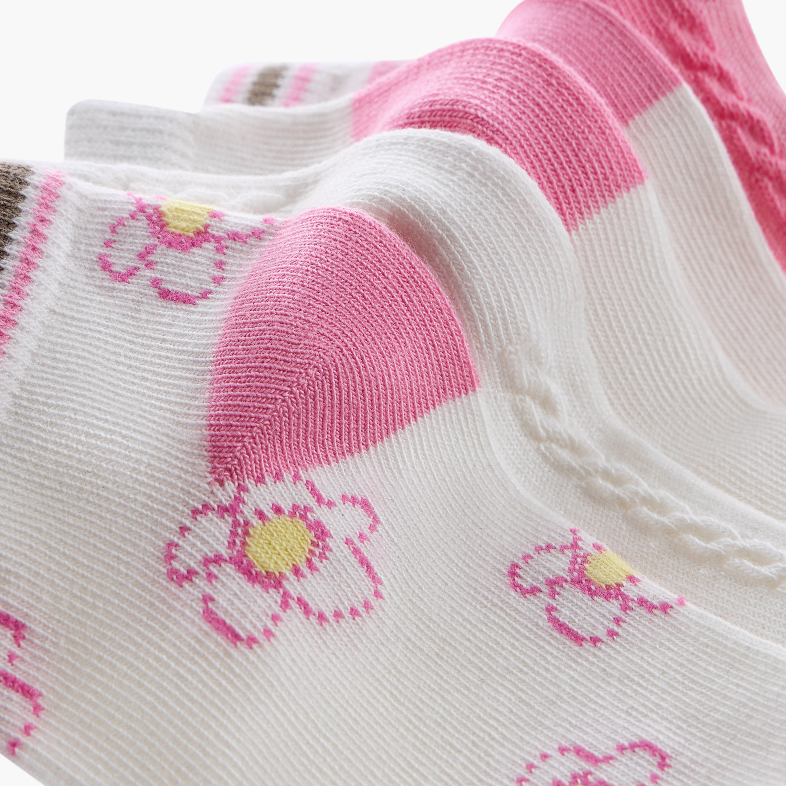 Little Missy Girls Ankle Length Socks - Set of 5-girls-accessories-socks-image-4