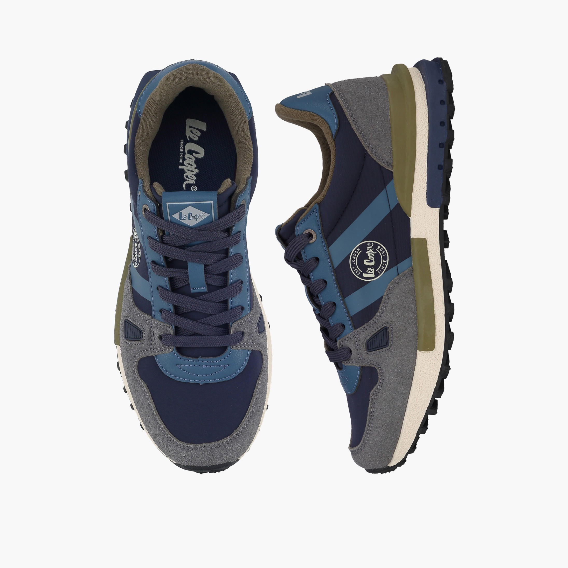 حذاء سنيكرز طول الكاحل برباط وألواح للرجال من لي كوبر-men-shoes-sneakers-image-1