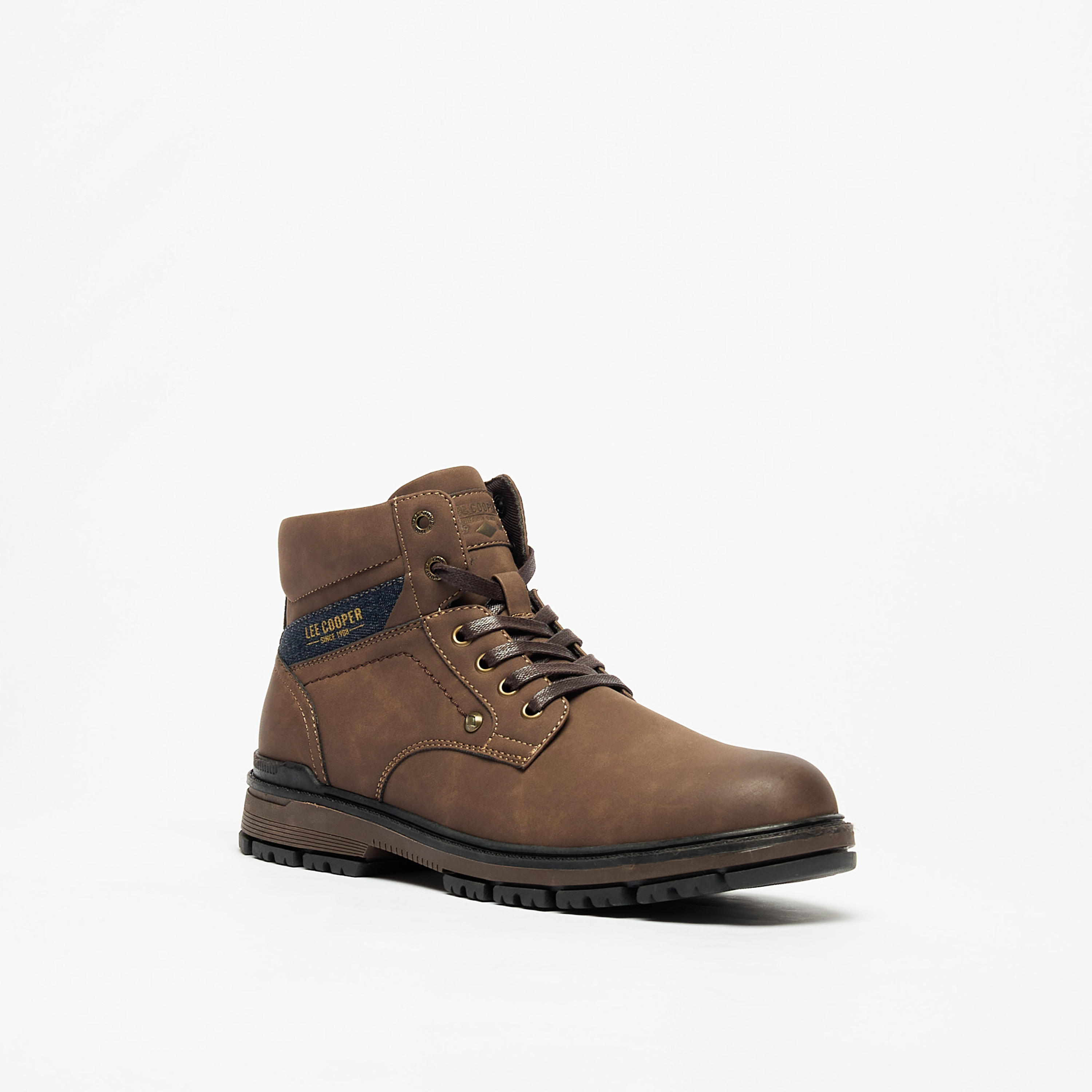 بوت سادة برباط إغلاق للرجال من لي كوبر-men-shoes-boots-image-1