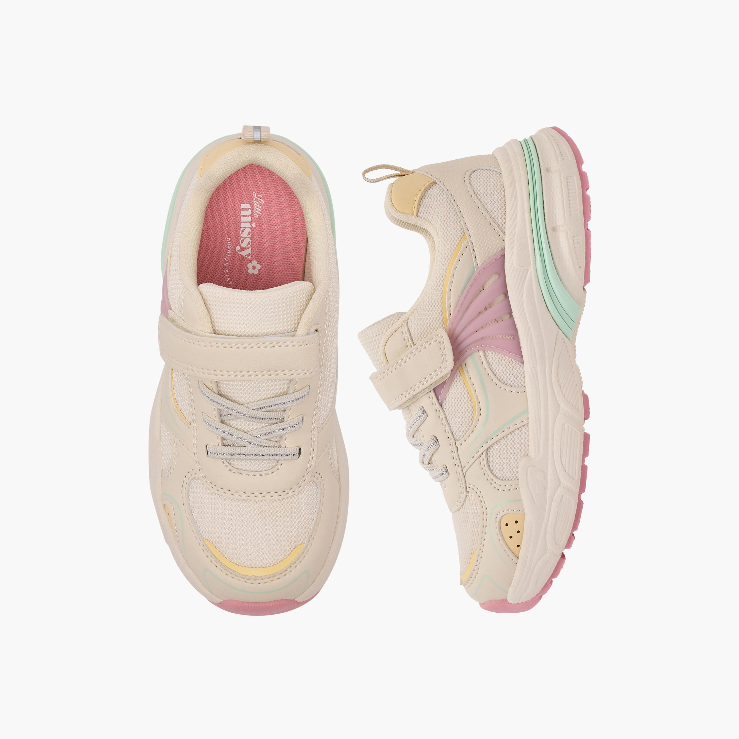Little Missy Girls Hook & Loop Sneakers-girls-shoes-sneakers-image-1