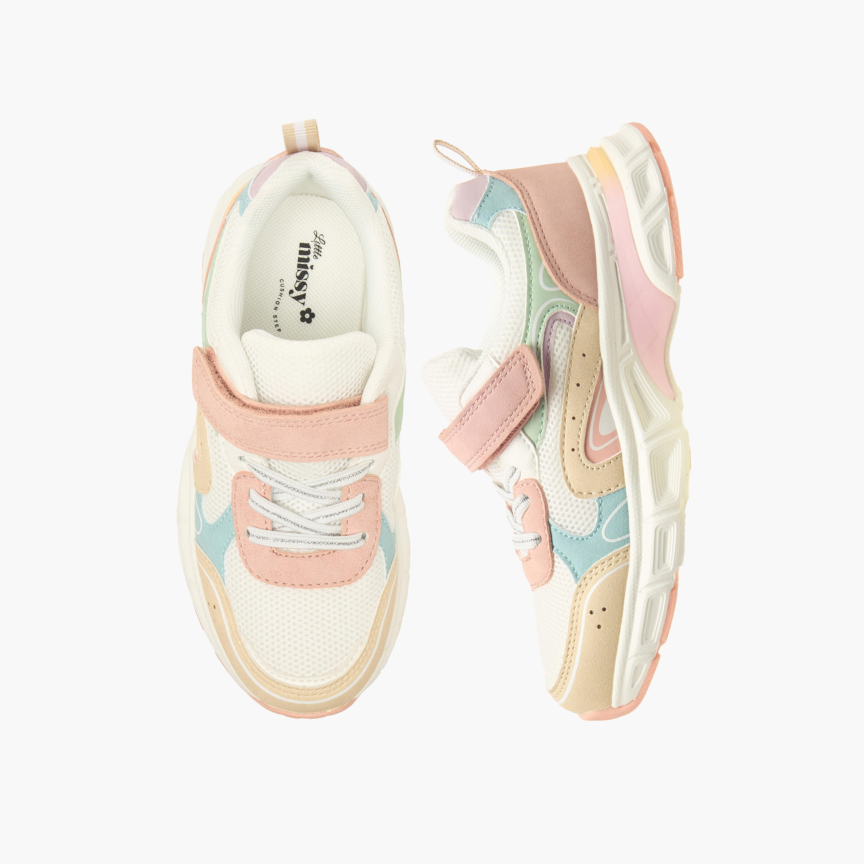 Little Missy Girls Hook & Loop Sports Shoes-girls-shoes-sports-image-1