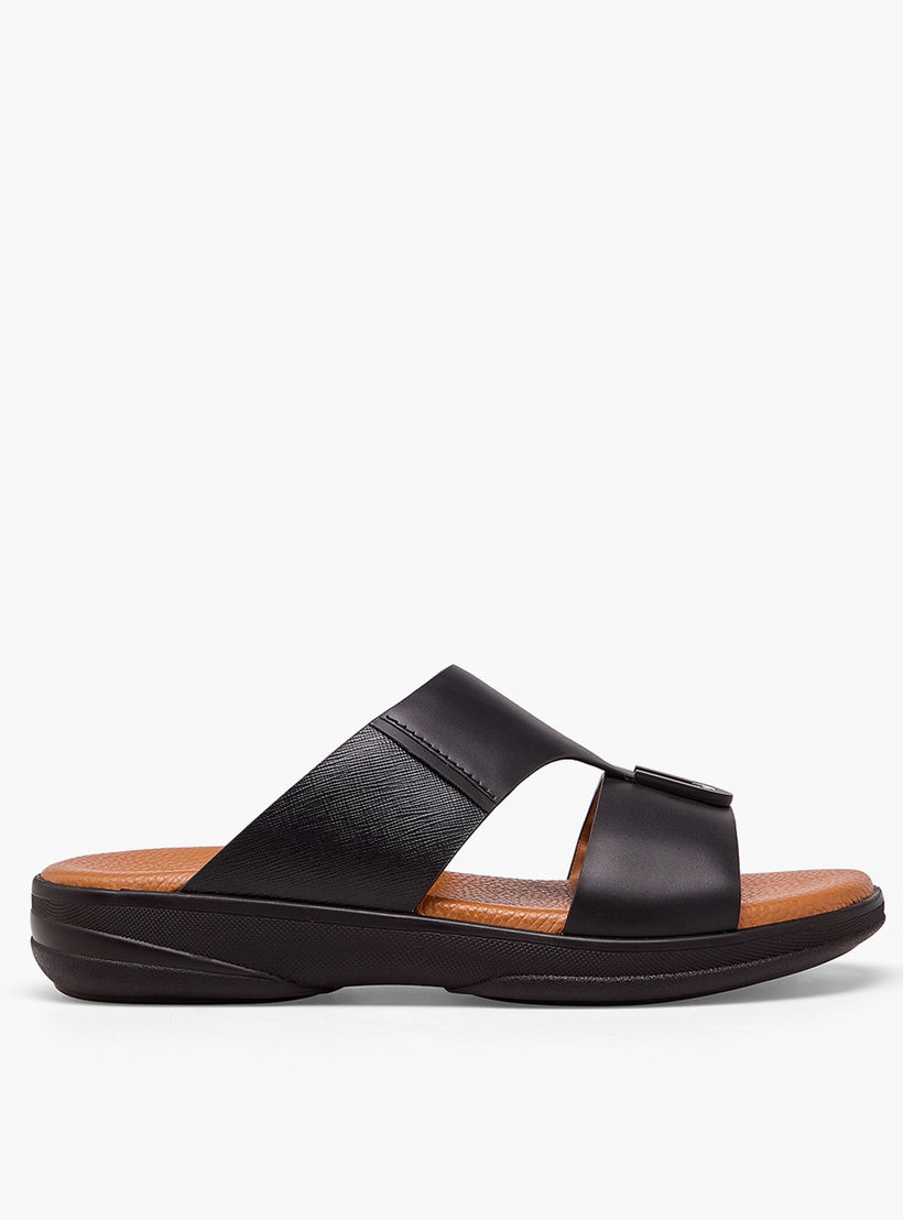 Duchini Men Solid Leather Arabic Sandals-men-shoes-sandals-image-3