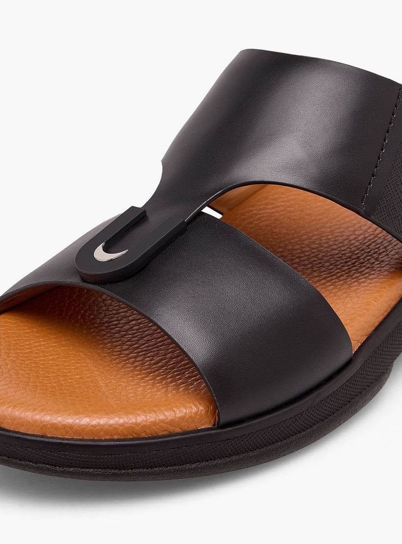 Duchini Men Solid Leather Arabic Sandals-men-shoes-sandals-image-4