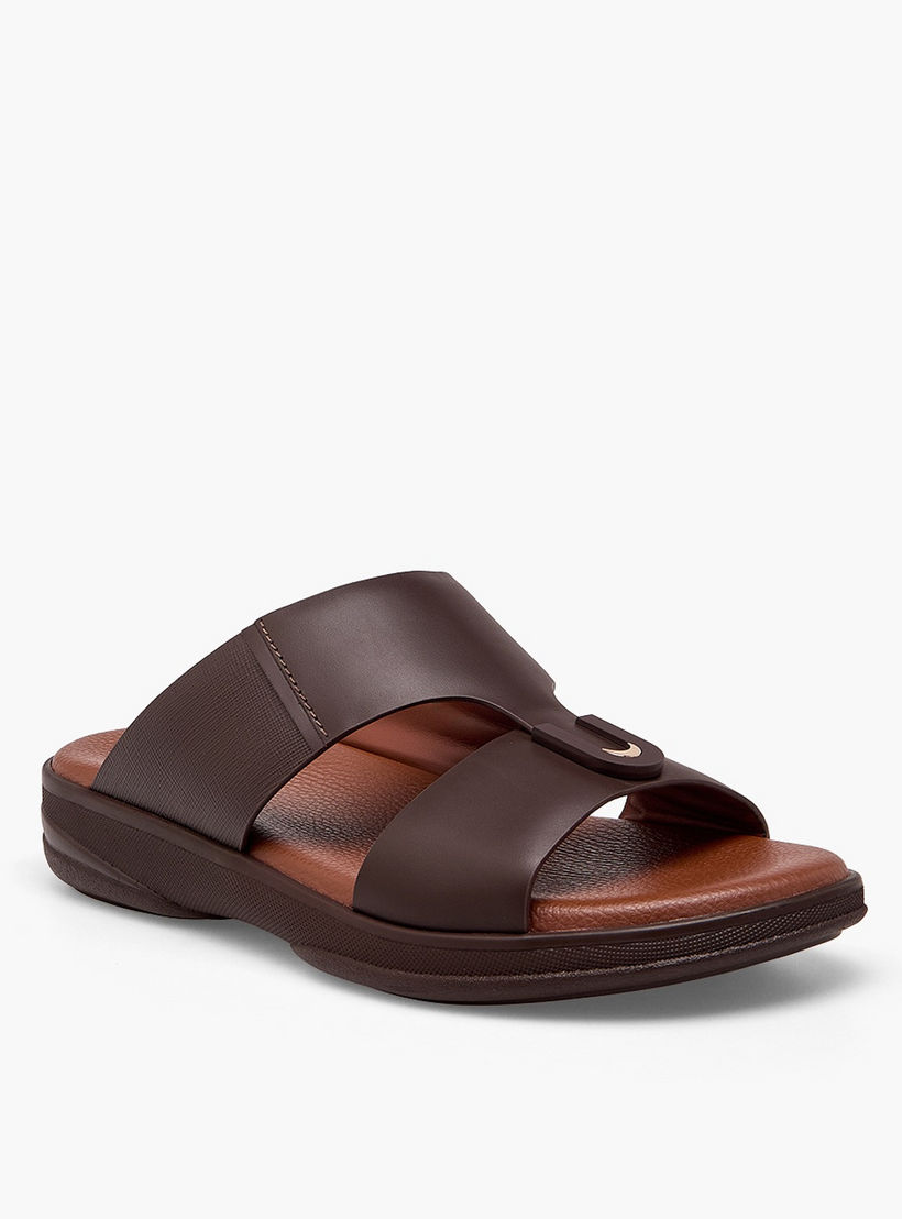 Duchini Men Solid Leather Arabic Sandals-men-shoes-sandals-image-2