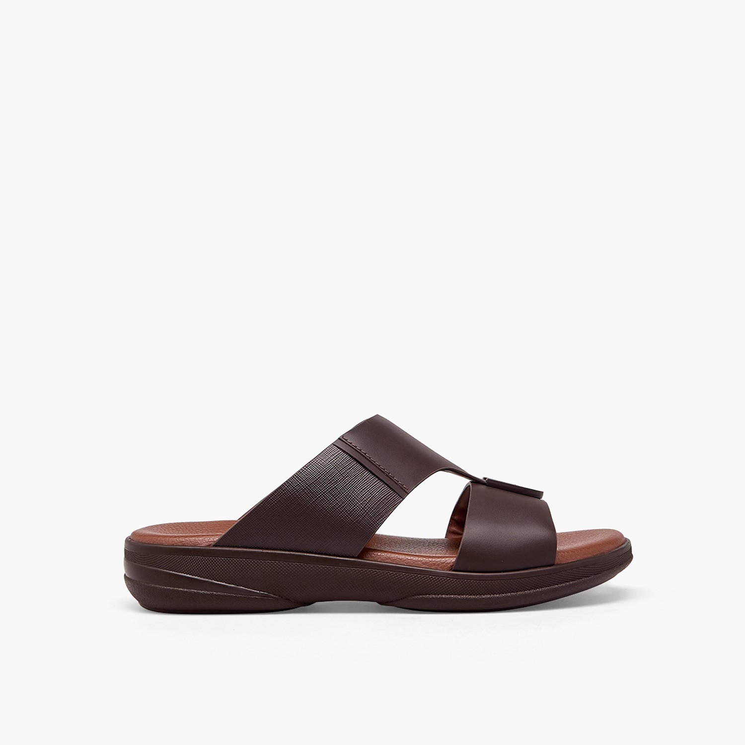 Duchini Men Solid Leather Arabic Sandals-men-shoes-sandals-image-3