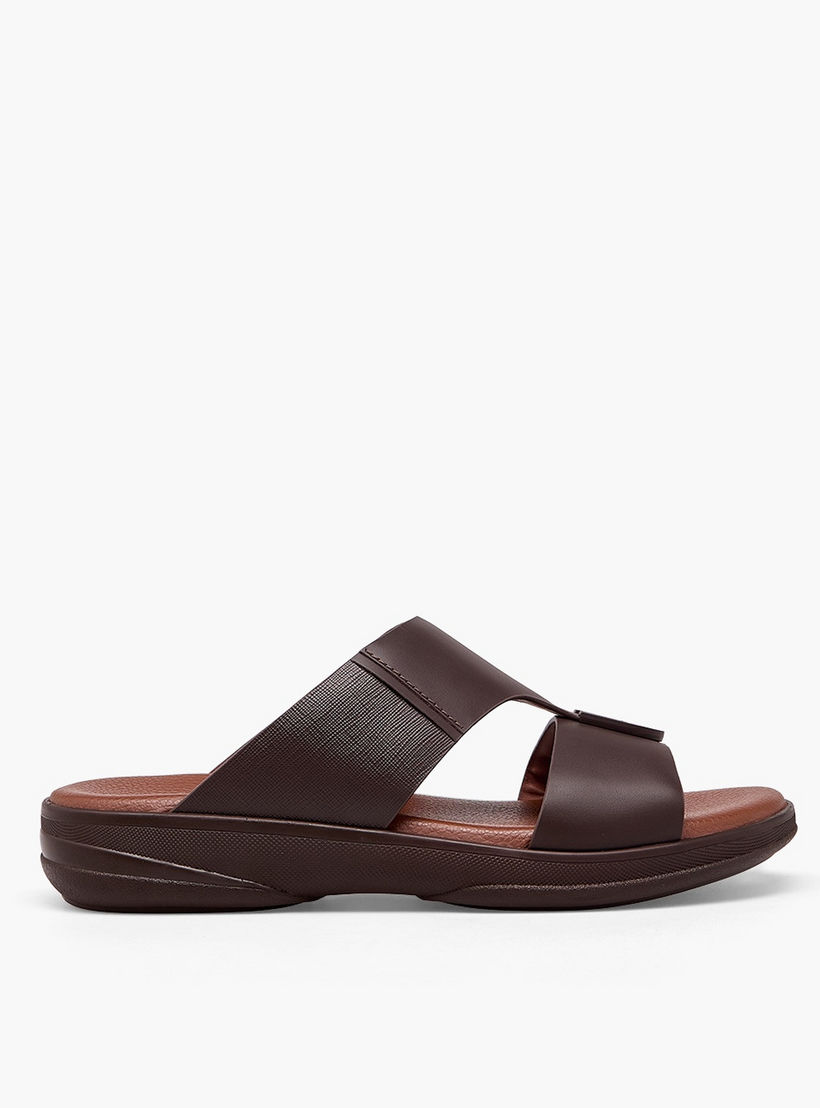 Duchini Men Solid Leather Arabic Sandals-men-shoes-sandals-image-3