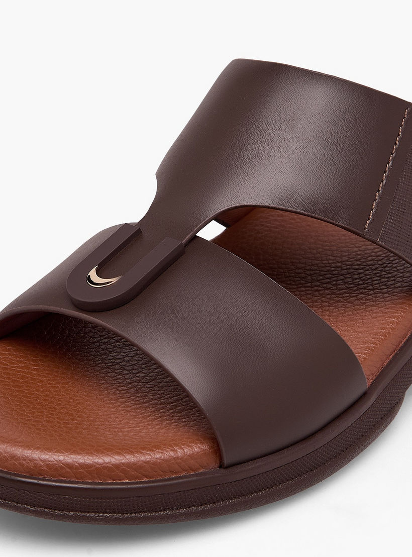 Duchini Men Solid Leather Arabic Sandals-men-shoes-sandals-image-4